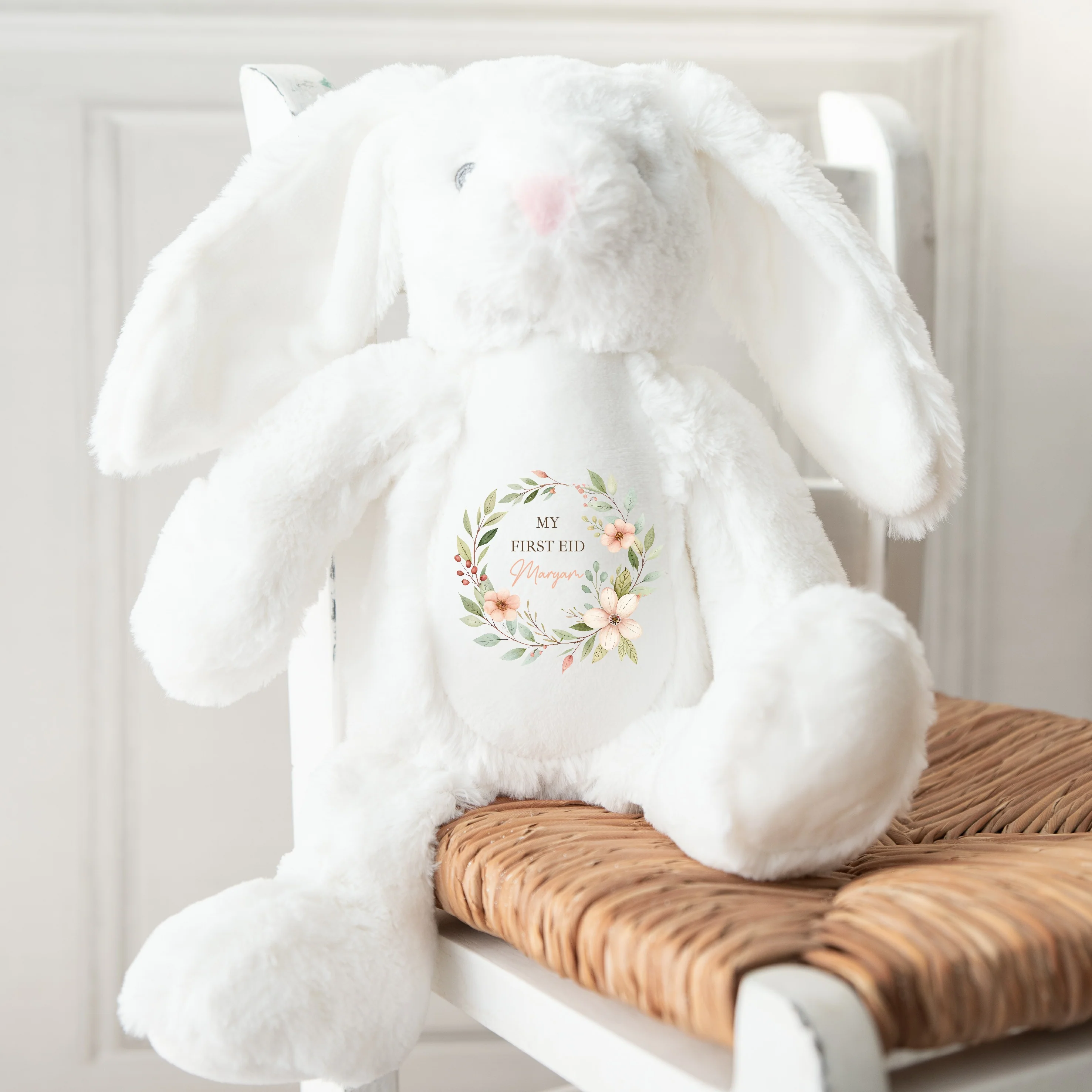 Personalised Floral Wreath My First Eid Teddy - Image 3