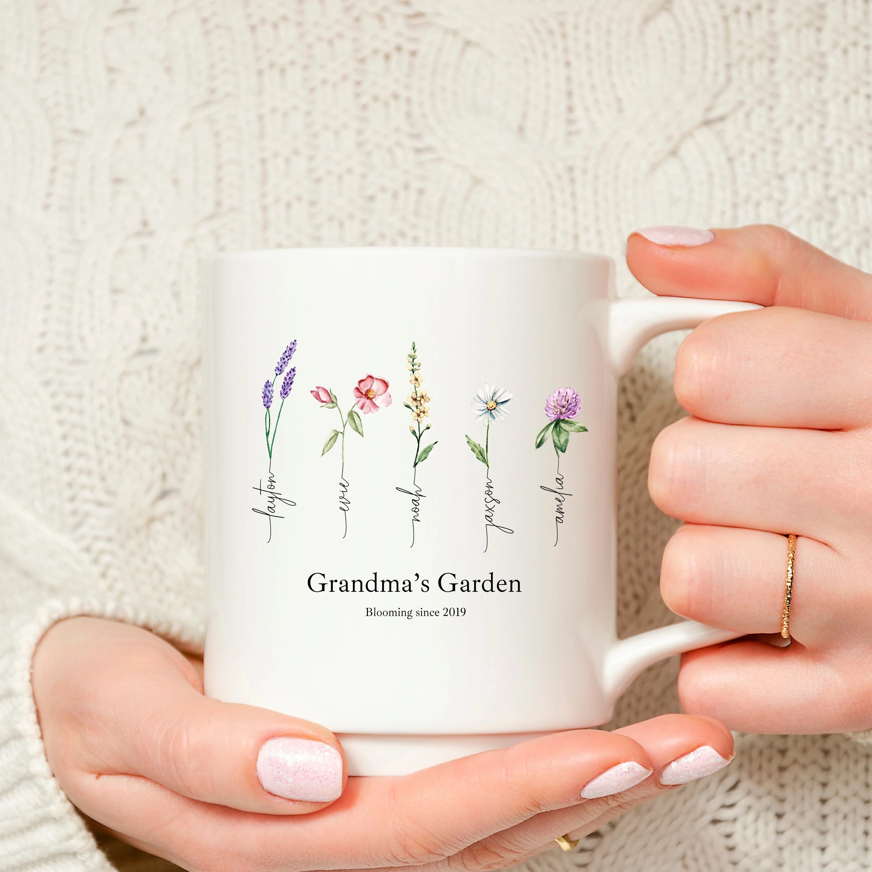 Personalised Flowers Garden Mug - Image 2