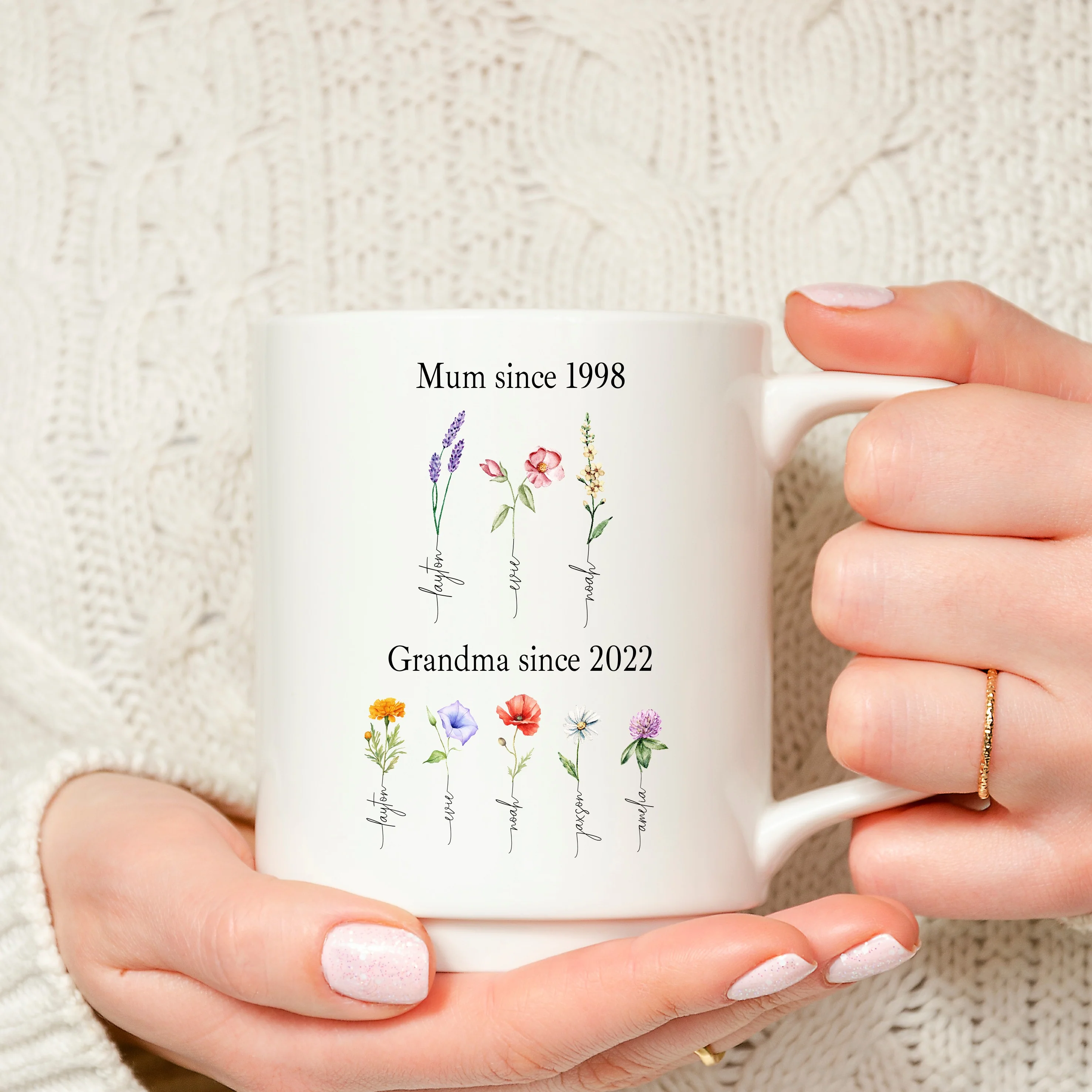 Personalised Grandma's Flowers Garden Mug - Image 2