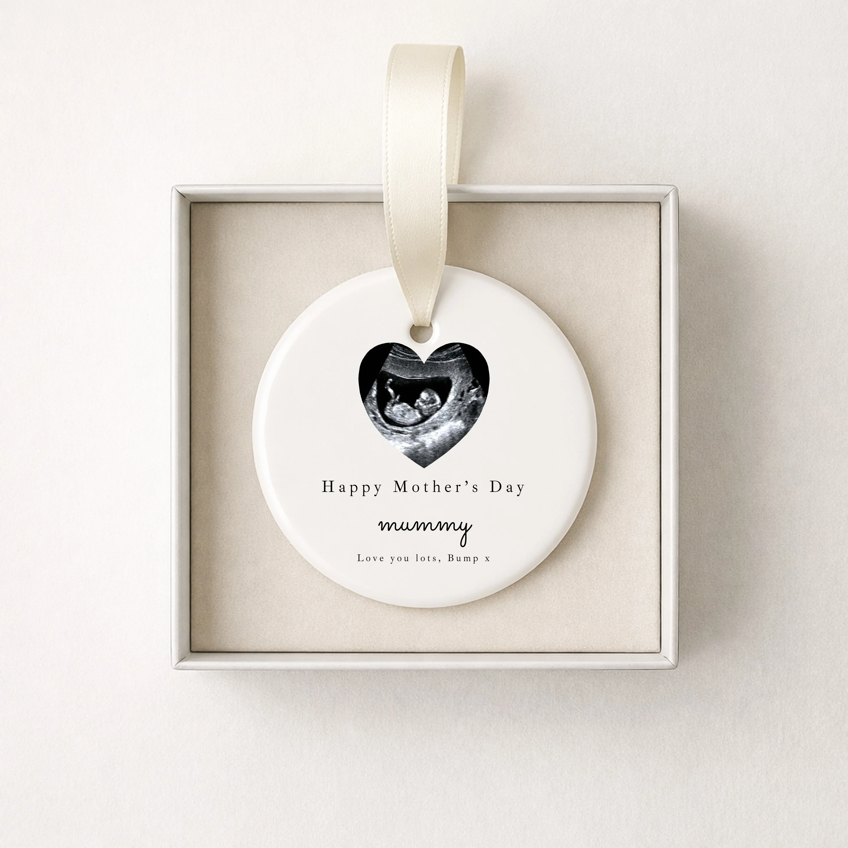 Personalised Happy Mother's Day Scan Ceramic Ornament