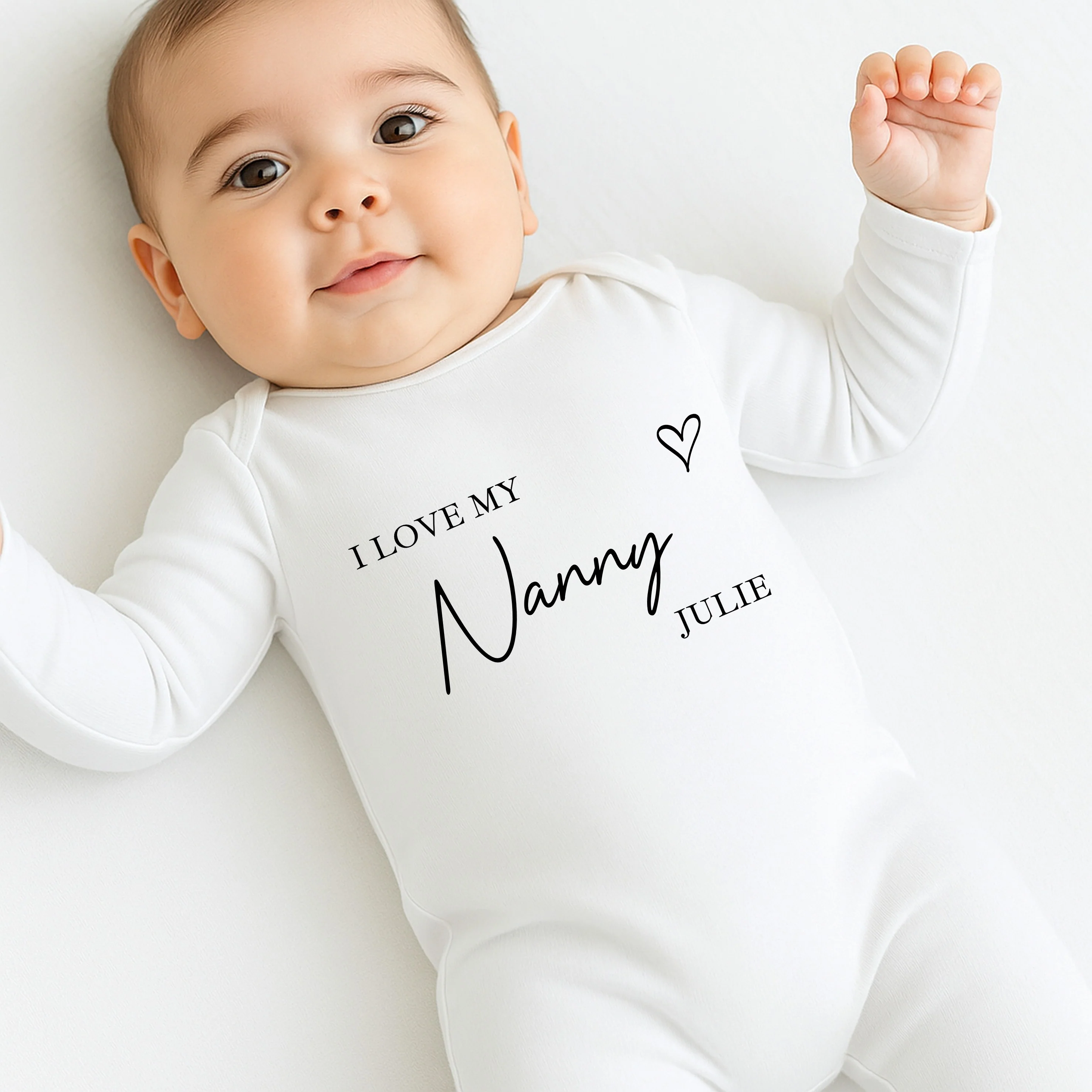 Personalised I Love My Nanny Baby Grow, Vest or Bib - Image 3