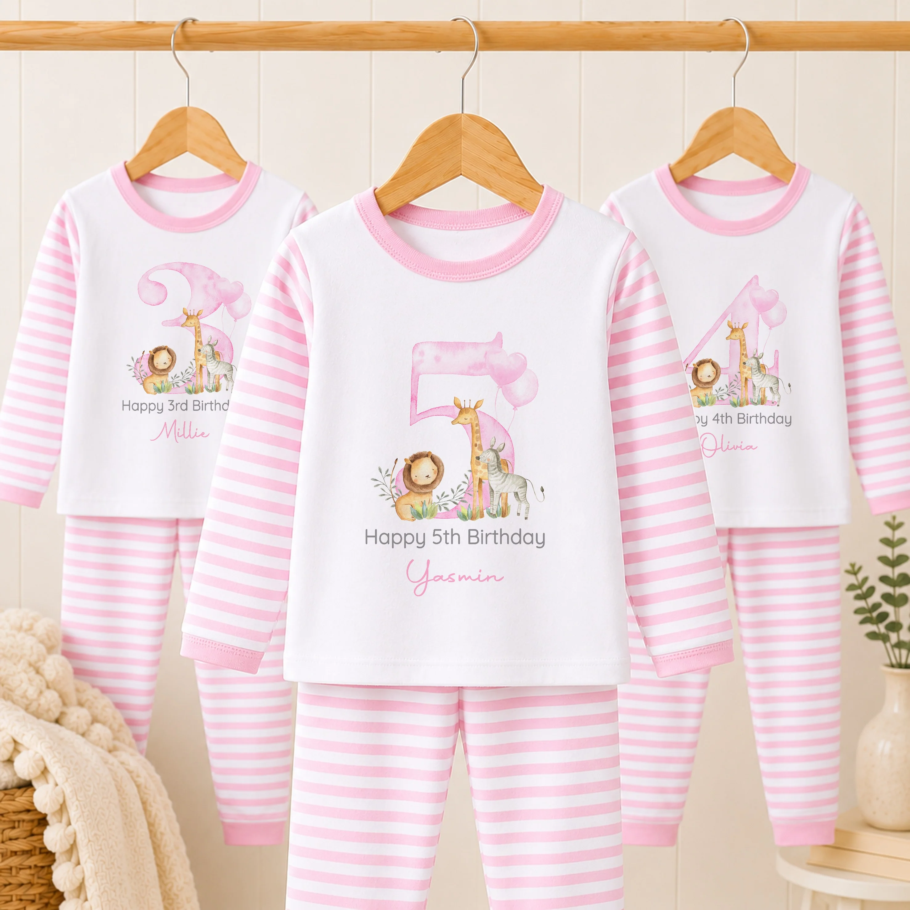 Personalised Jungle Safari Any Age Birthday Pyjamas - Image 2