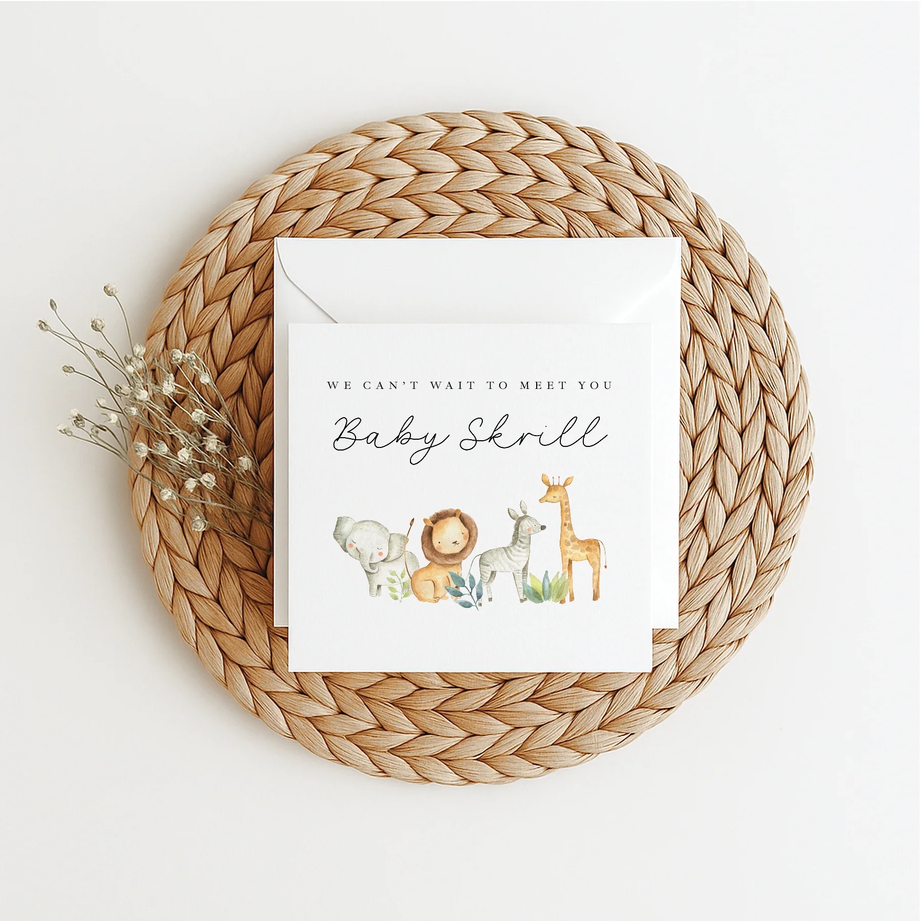 Personalised Jungle Safari Baby Shower Card - Image 4