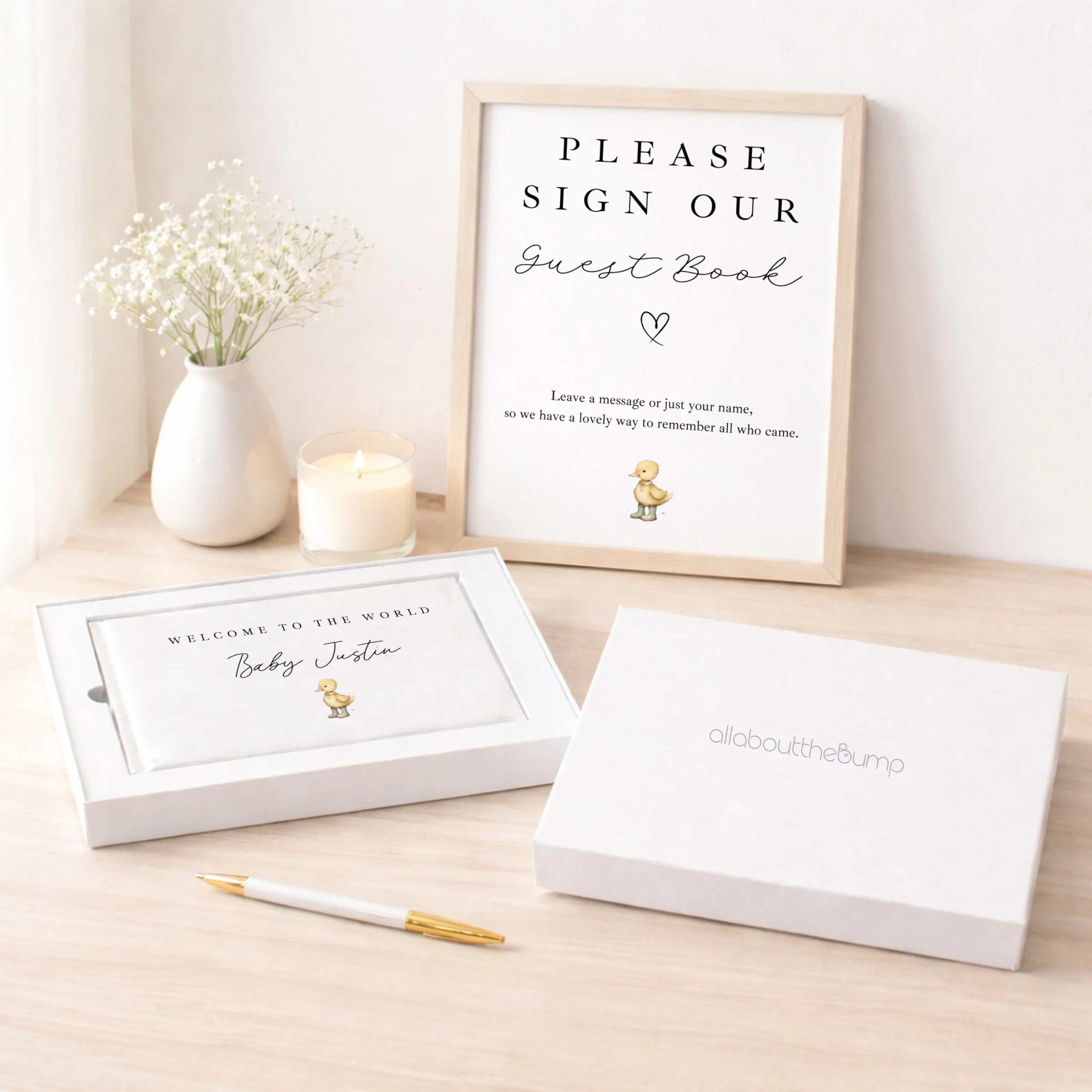 Personalised Little Duckling Baby Shower Guest Book - Image 2