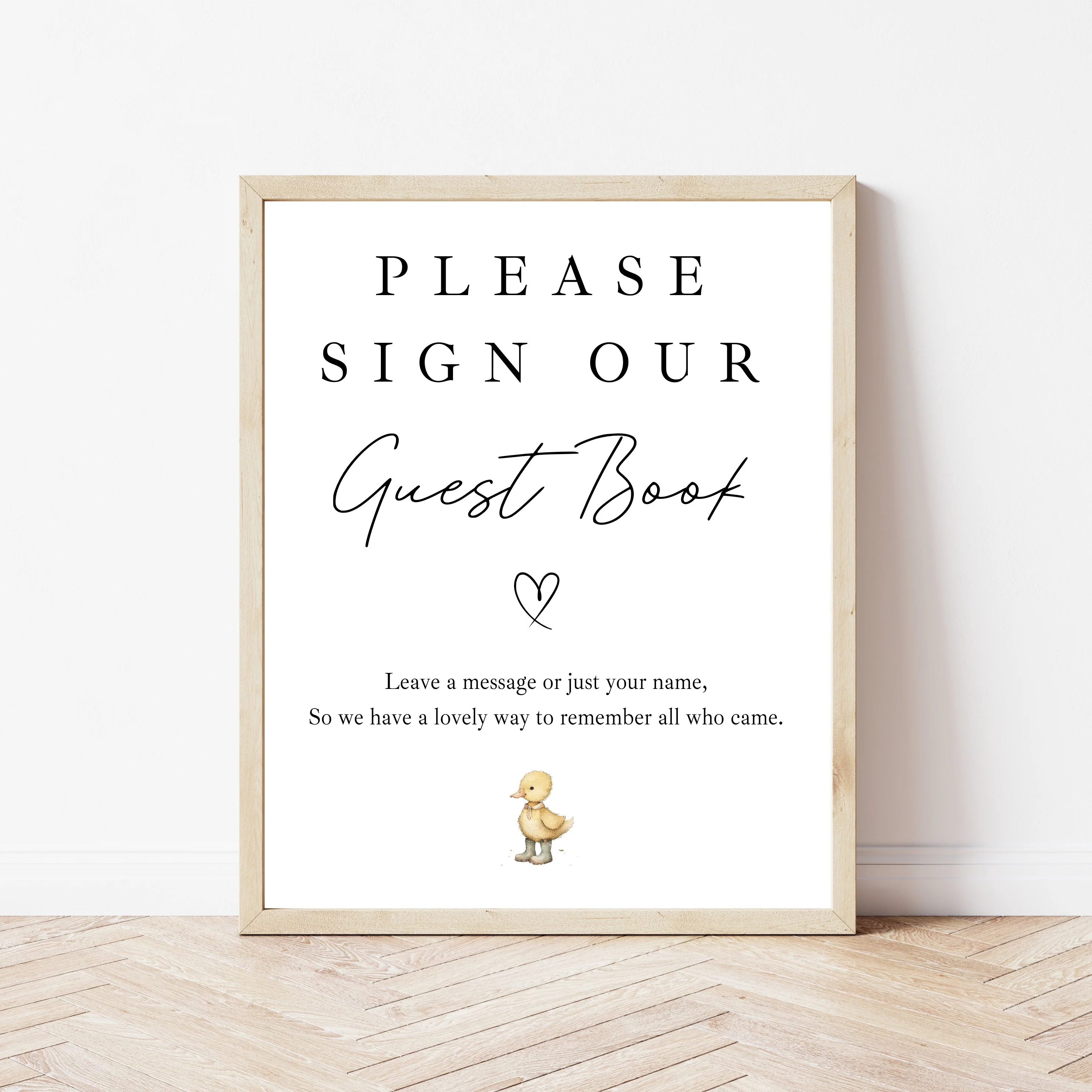 Personalised Little Duckling Baby Shower Guest Book - Image 5