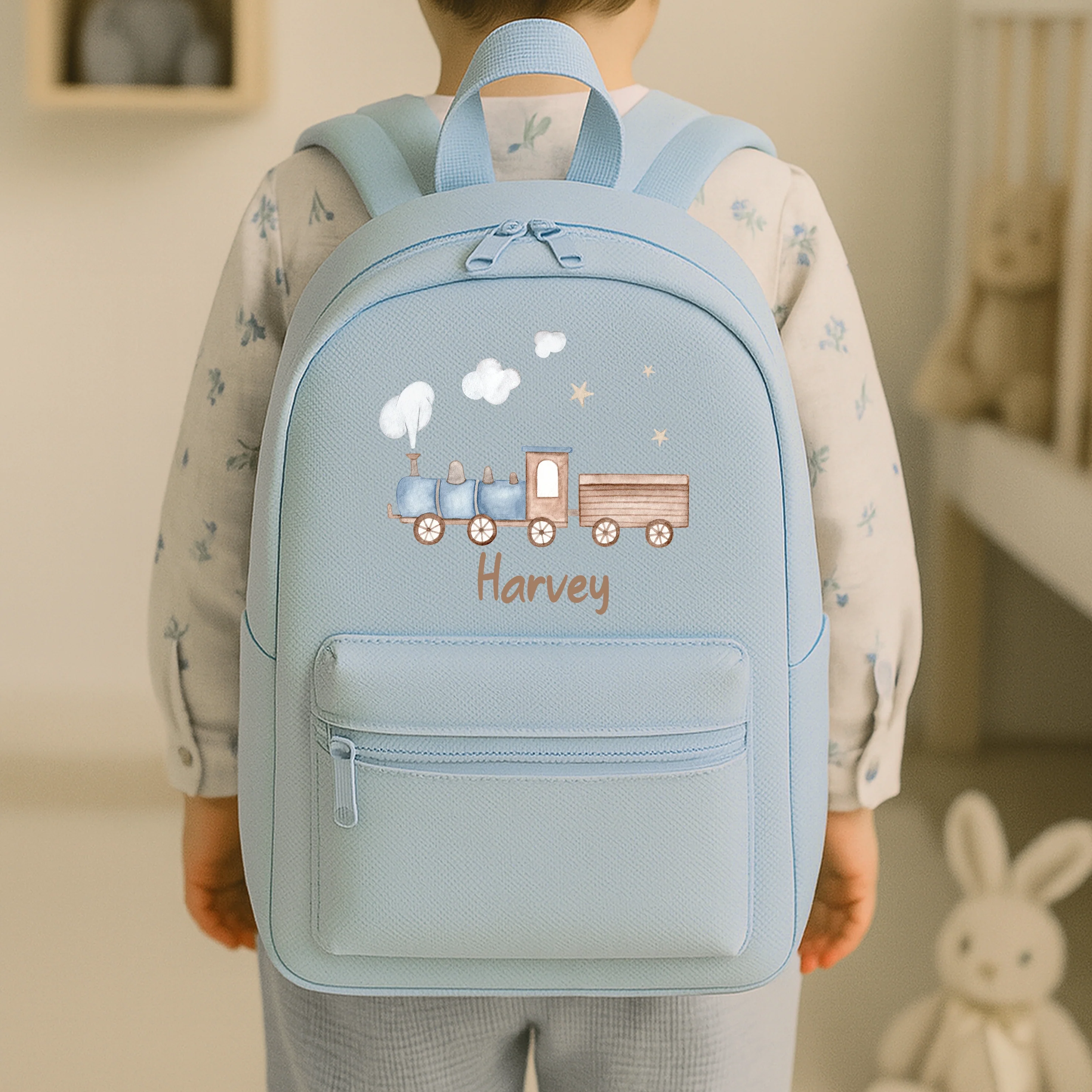 Personalised Little Train Backpack - Image 2