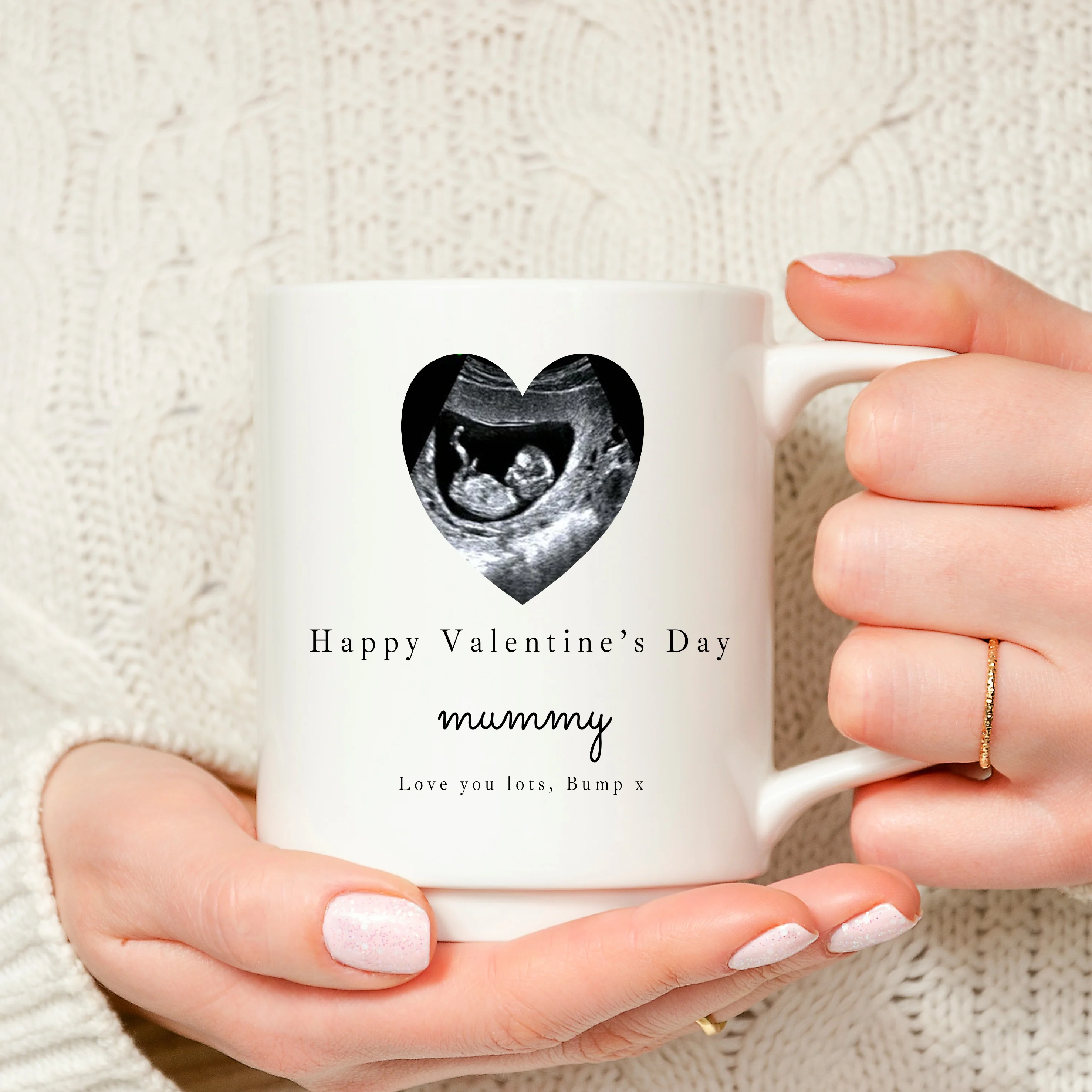 Personalised Love Bump Happy Valentine's Day Mug - Image 6