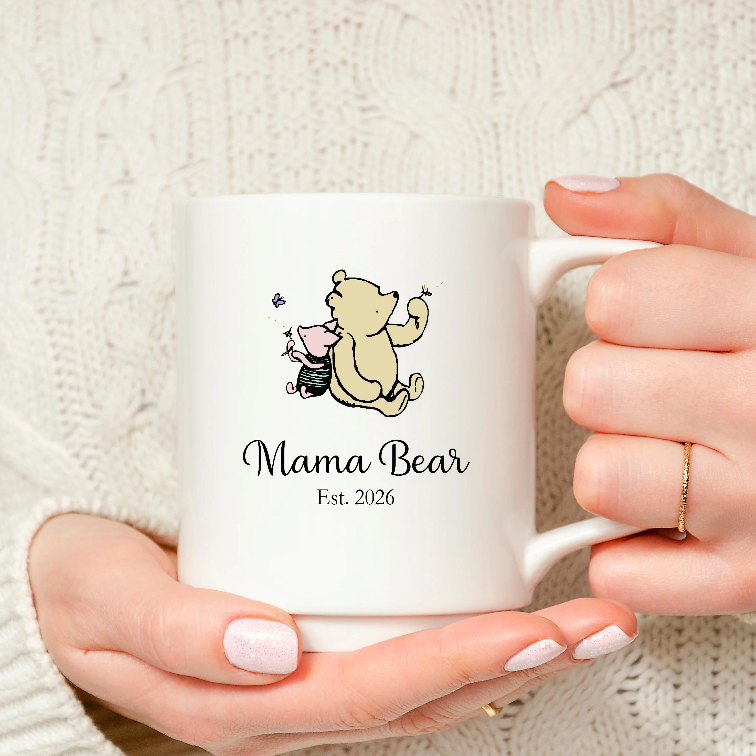 Personalised Mama Bear Est Pooh Bear Mug - Image 2