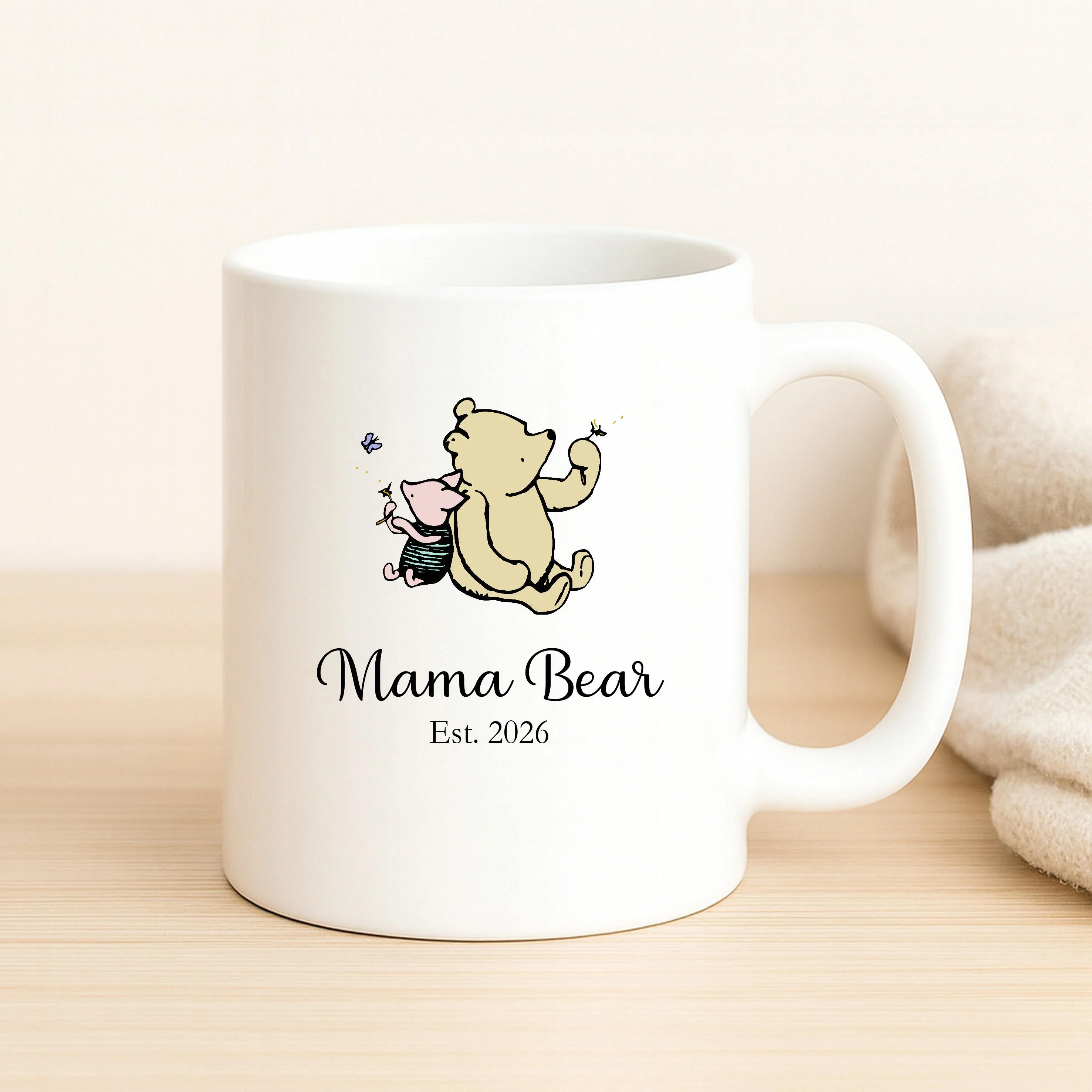 Personalised Mama Bear Est Pooh Bear Mug - Image 3