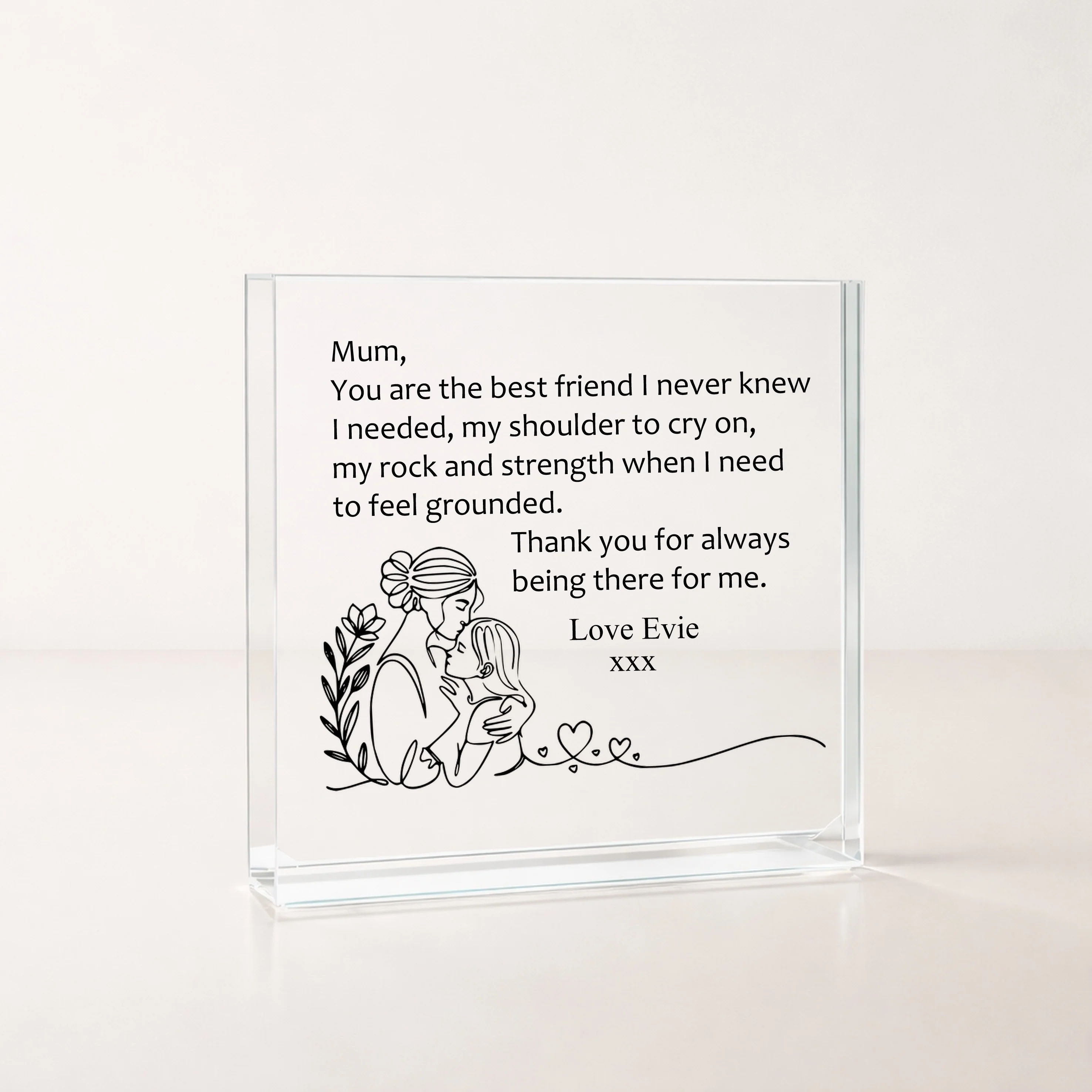Personalised Mum You Are My Best Friend Acrylic Block - Image 3