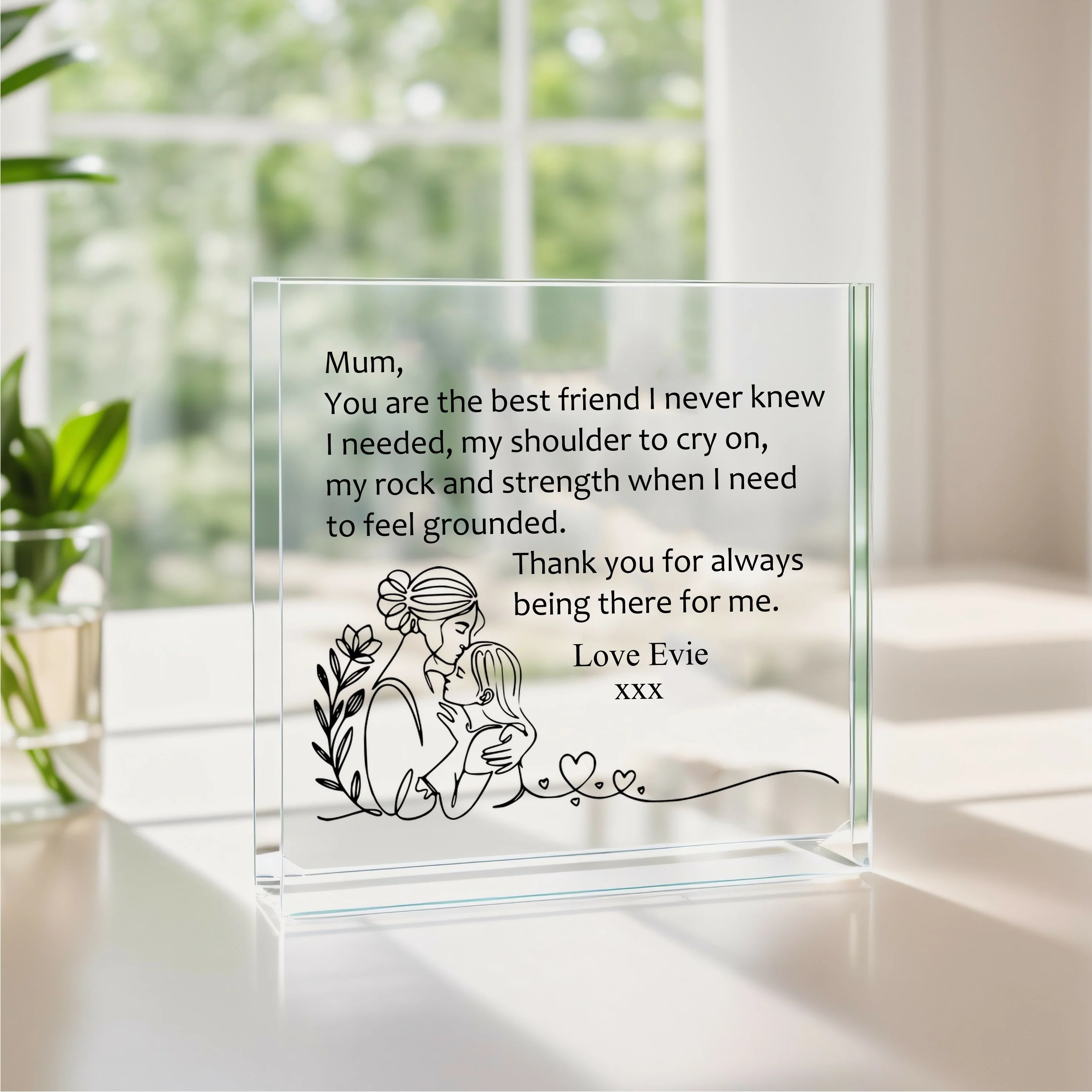 Personalised Mum You Are My Best Friend Acrylic Block - Image 4