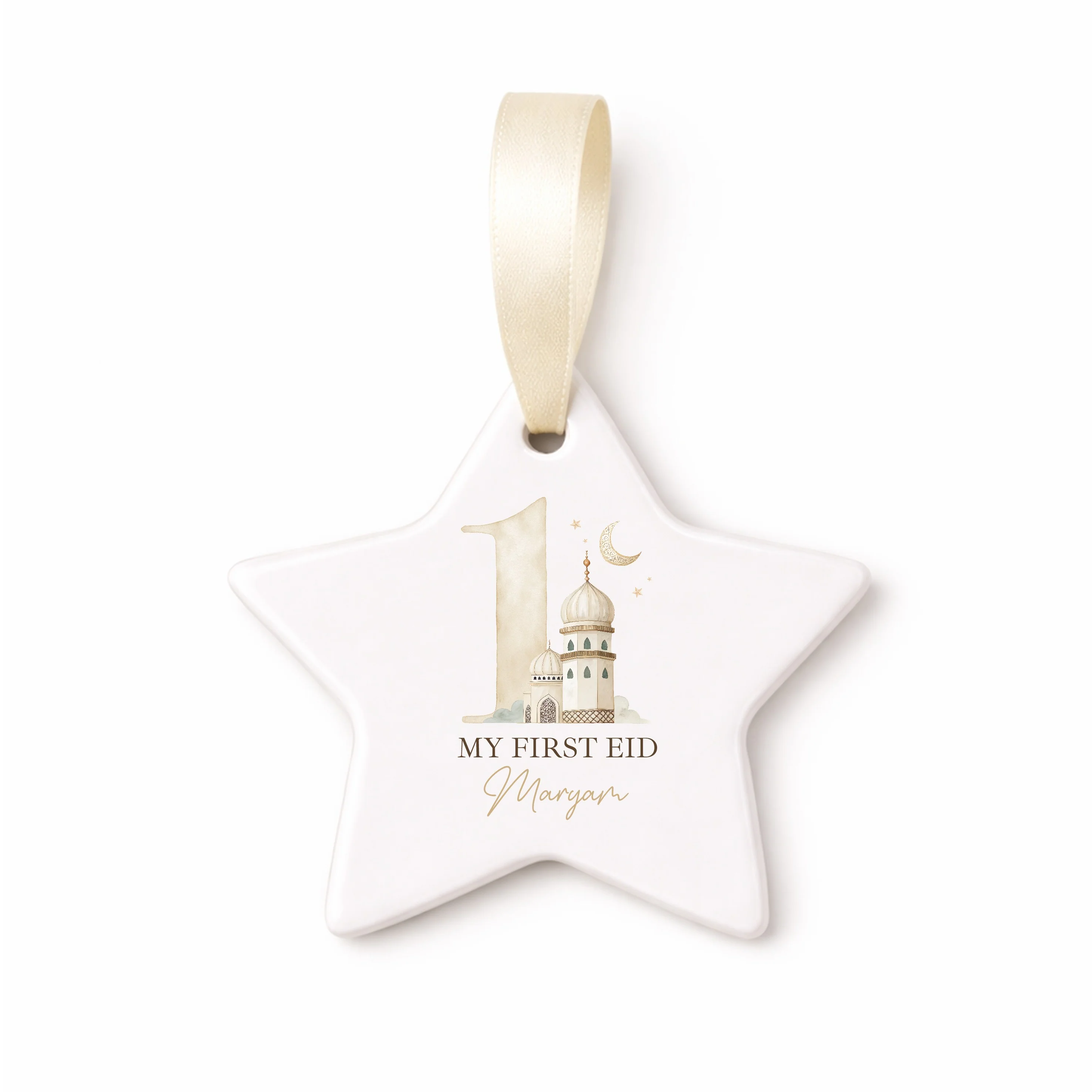 Personalised My First Eid Ceramic Ornament - Image 3
