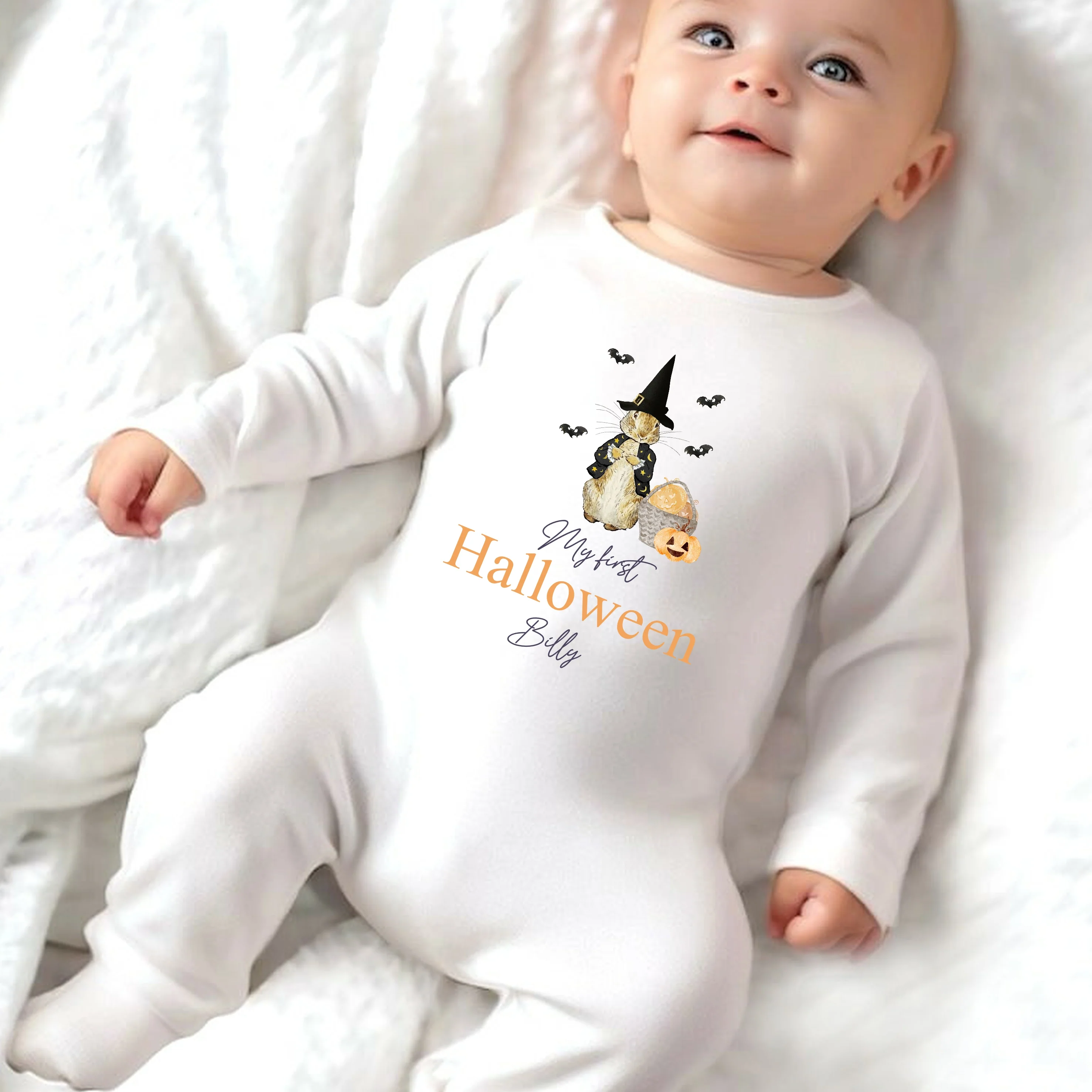 Personalised My First Halloween Rabbit Babygrow/Vest/Bib - Image 2