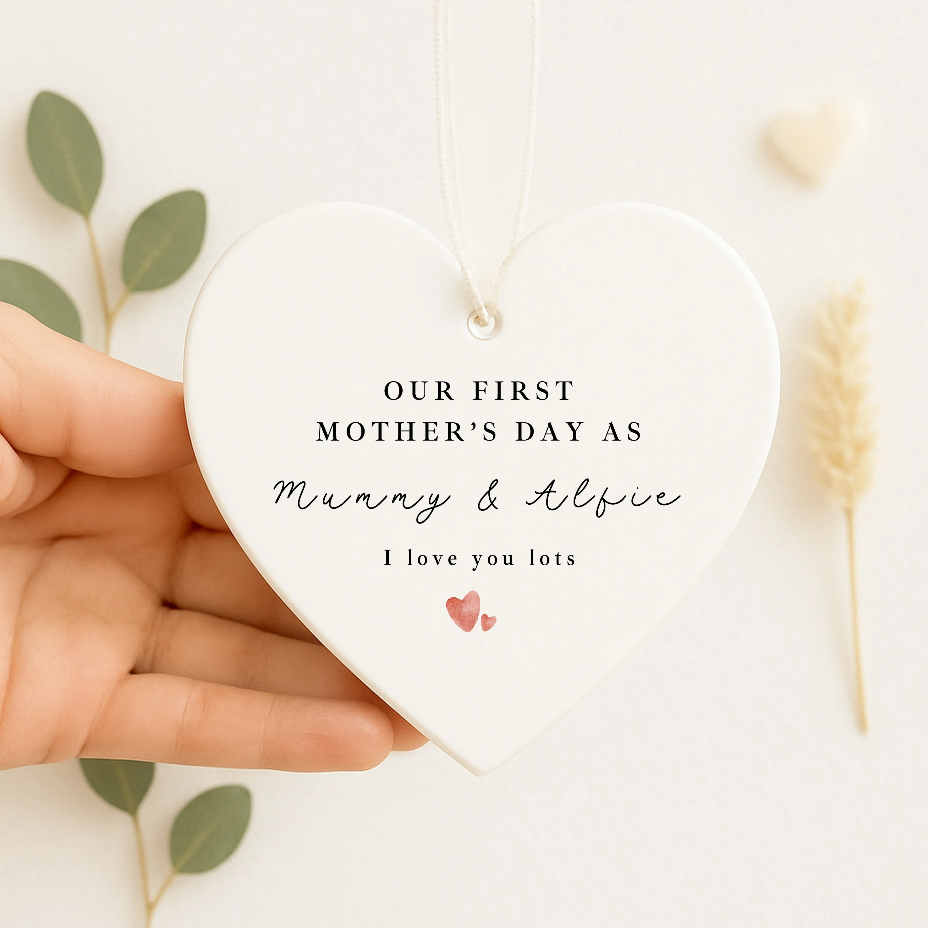 Personalised Our First Mother's Day Ceramic Ornament - Image 2