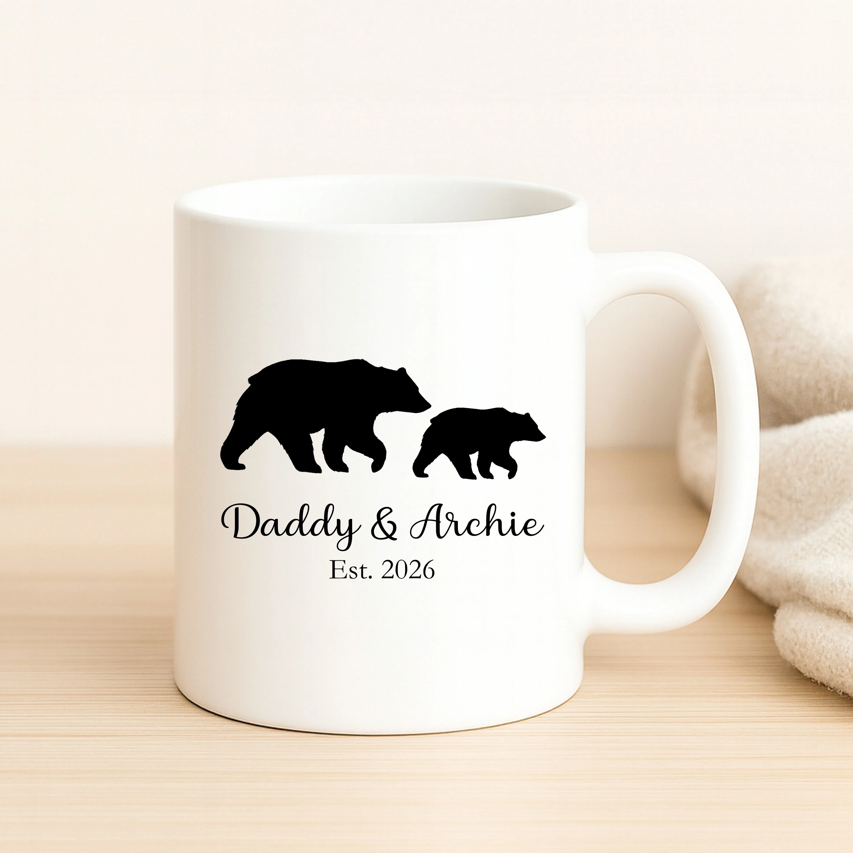 Personalised Parent & Baby Est Bear Mugs - Image 4