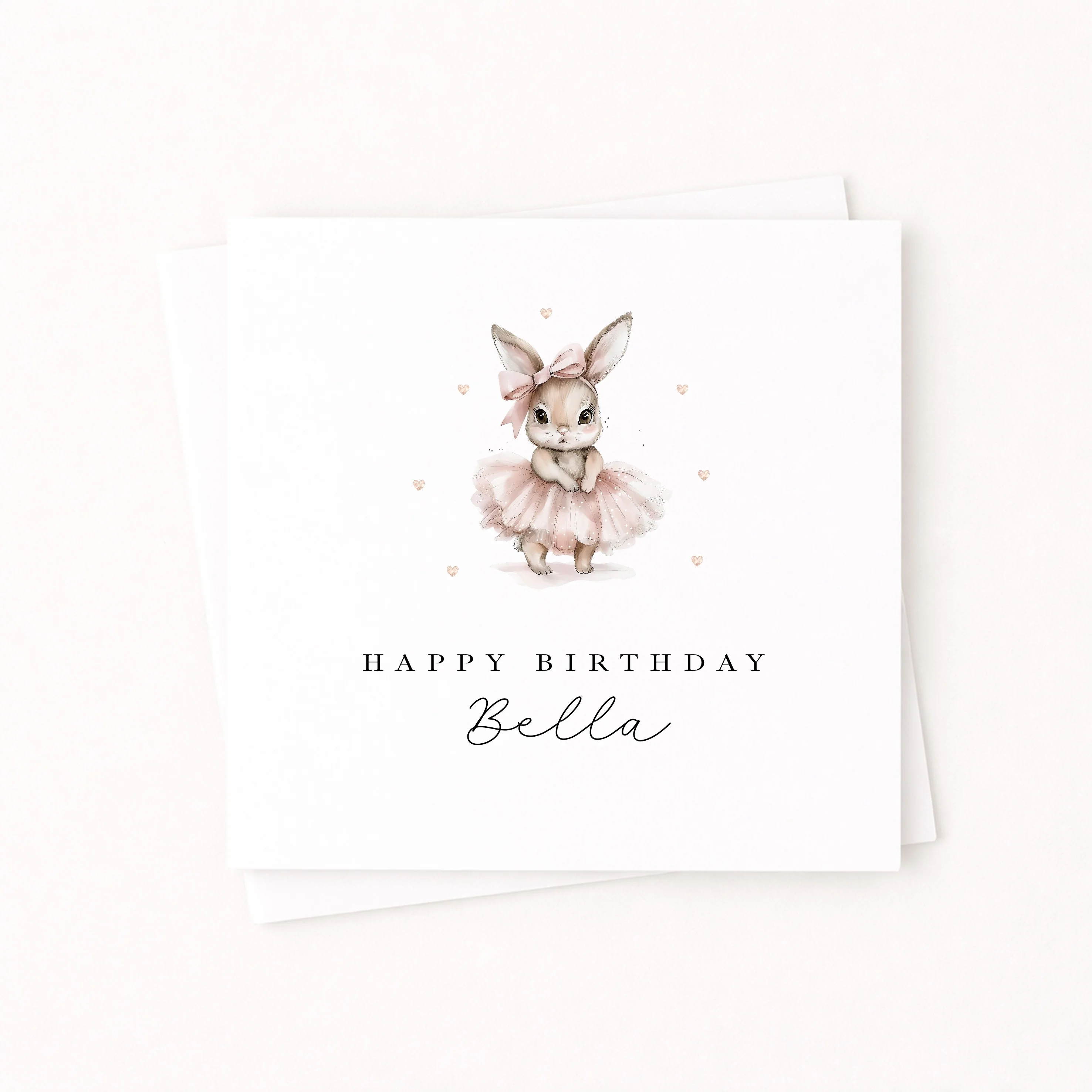 Personalised Pink Ballerina Bunny Birthday Card - Image 6