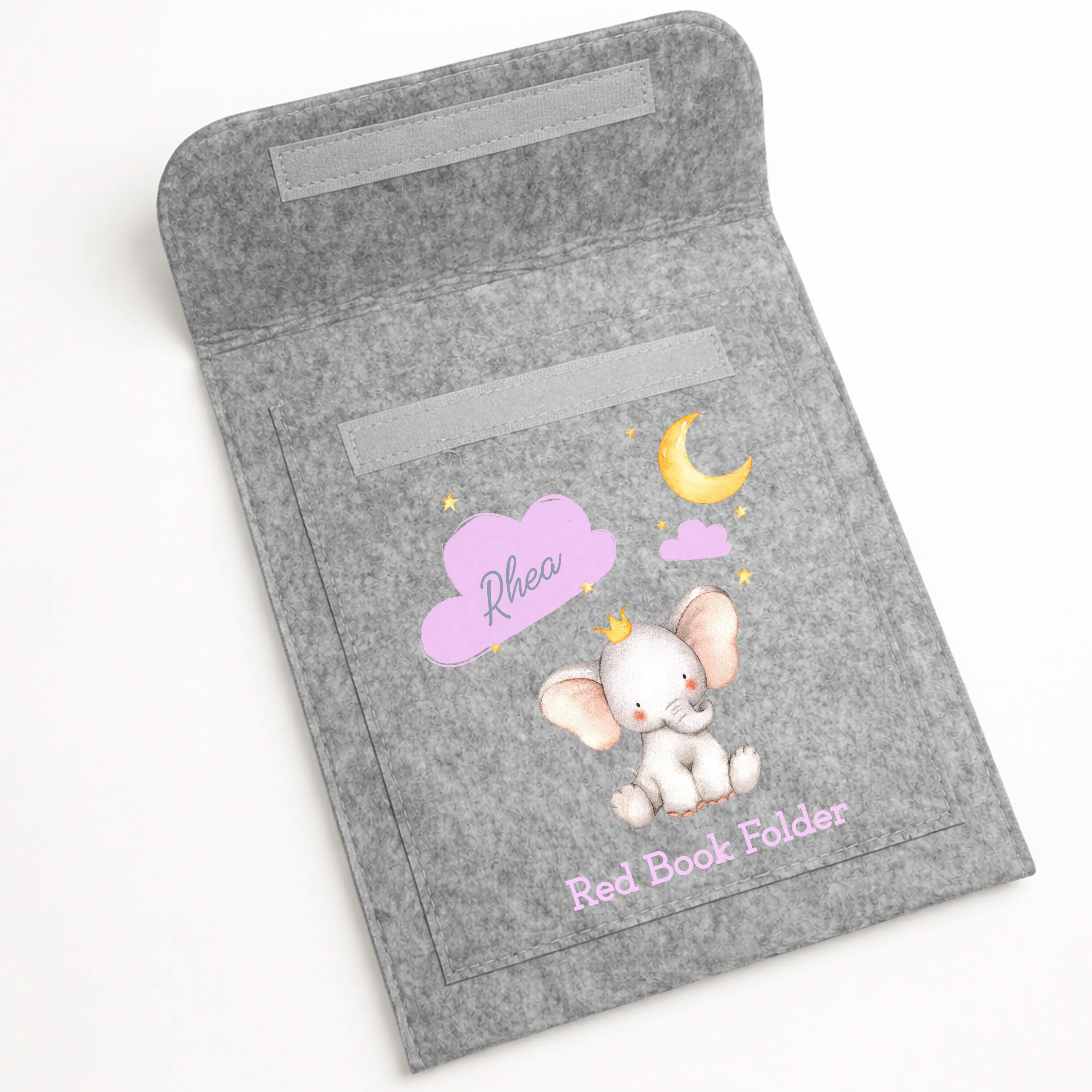 Personalised Pink Elephant Red Book Cover - Image 2