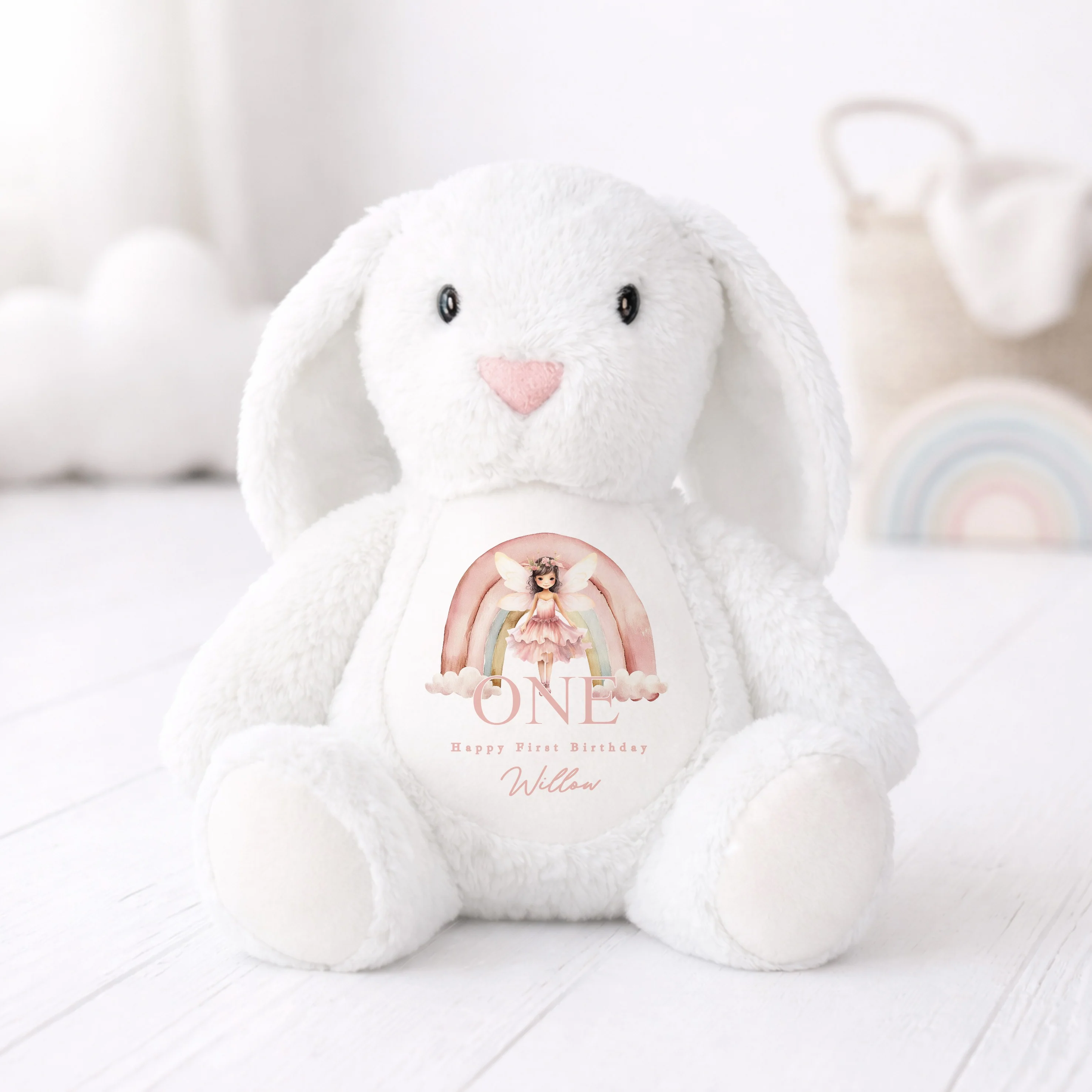 Personalised Pink Fairy First Birthday Teddy - Image 4