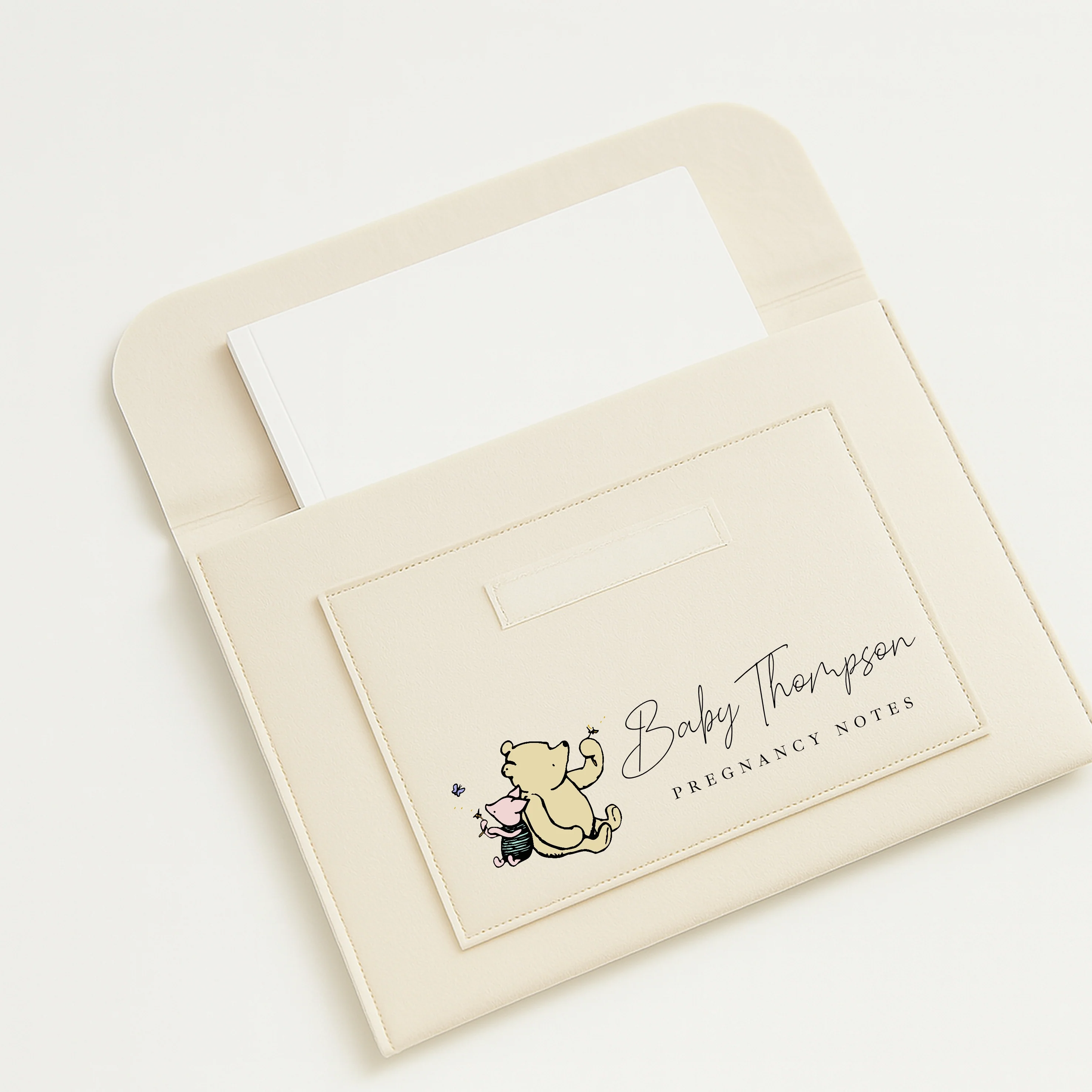 Personalised Pooh Bear Baby Pregnancy Notes Folder - Image 3