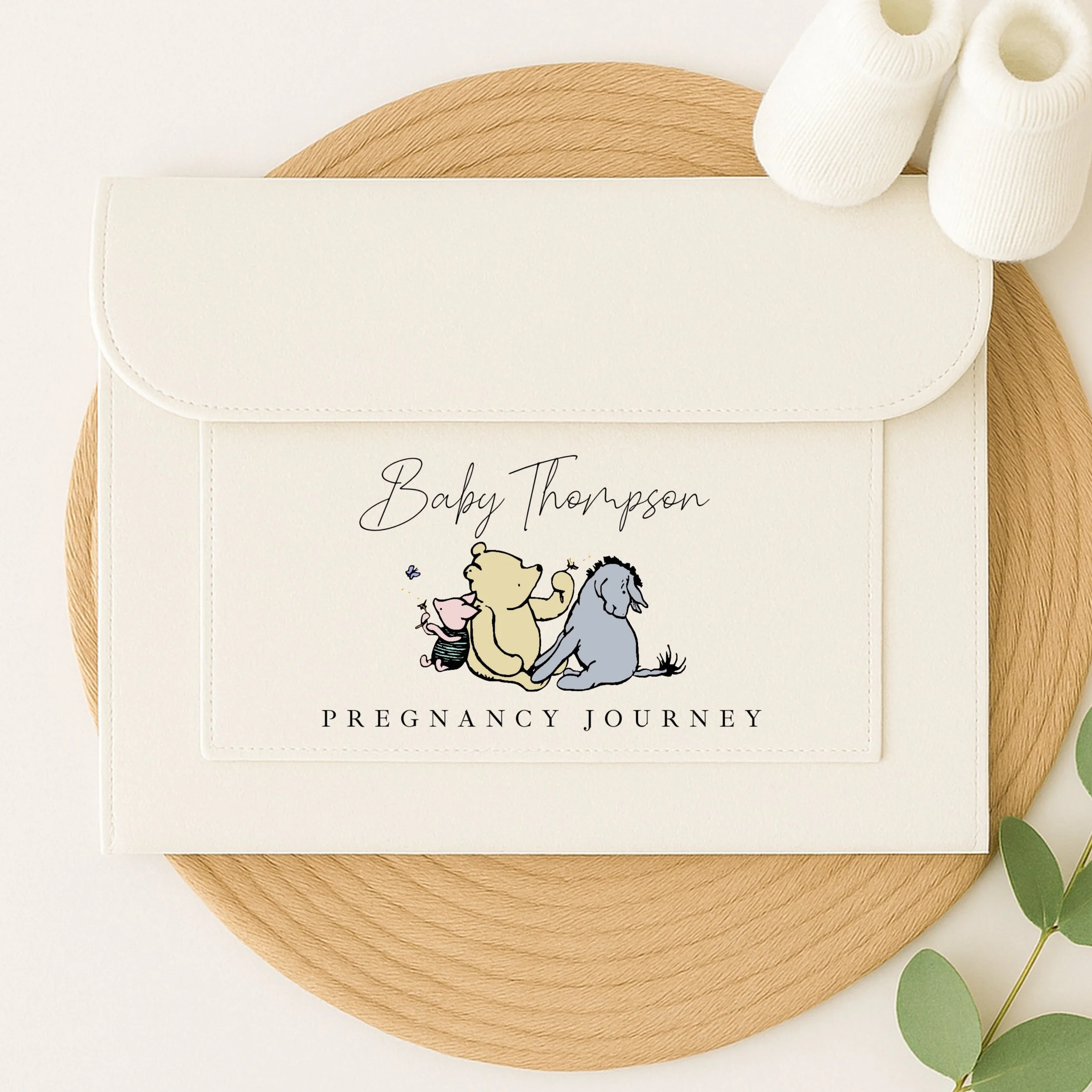 Personalised Pooh Bear Maternity/Pregnancy Notes Folder