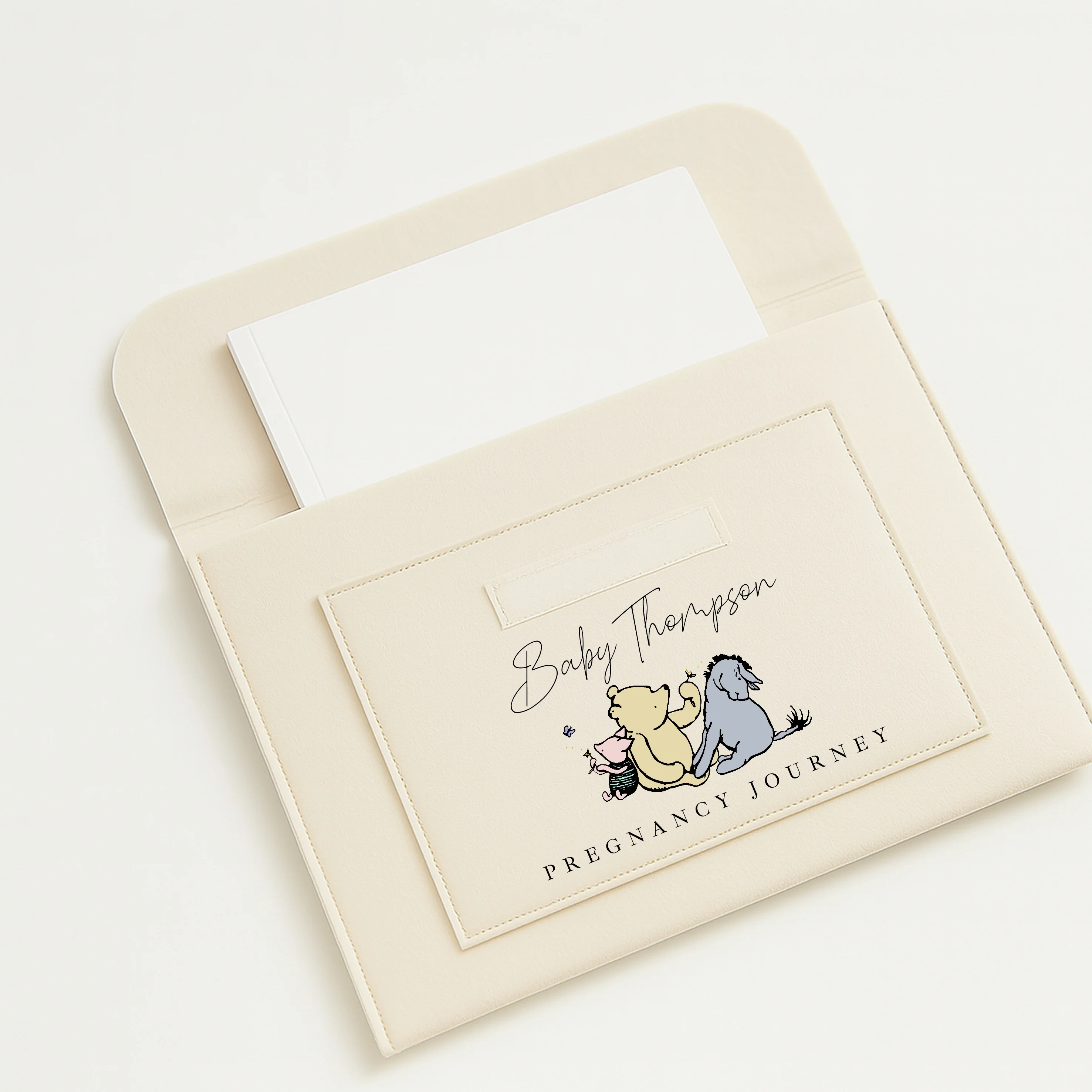 Personalised Pooh Bear Maternity/Pregnancy Notes Folder - Image 2