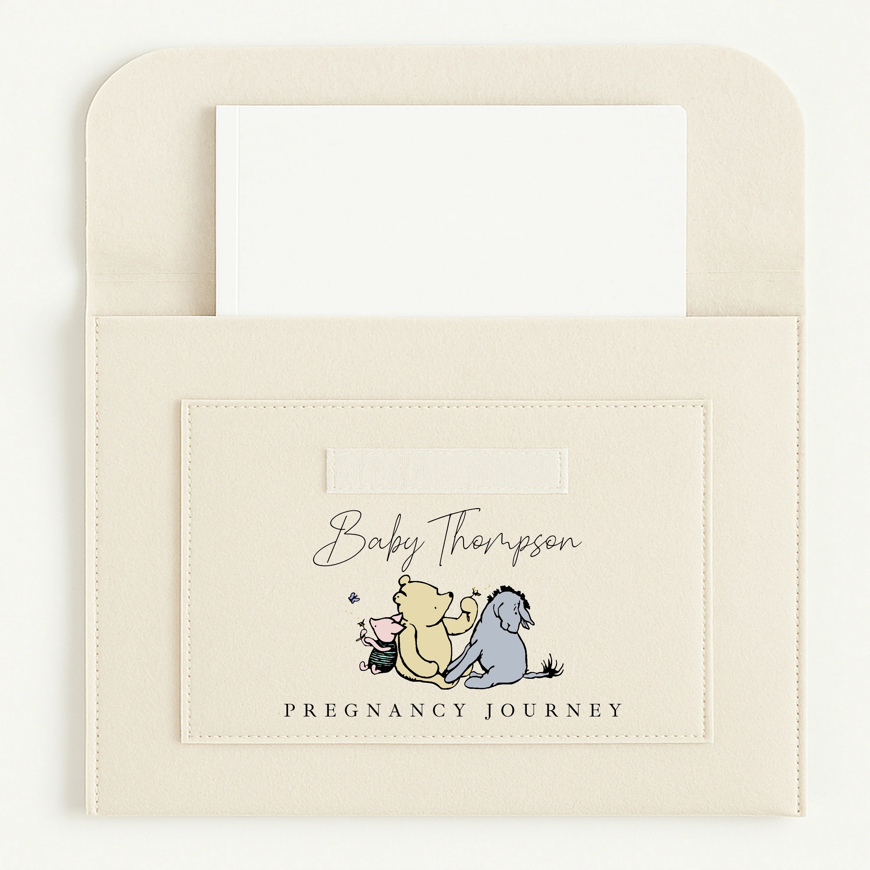 Personalised Pooh Bear Maternity/Pregnancy Notes Folder - Image 3
