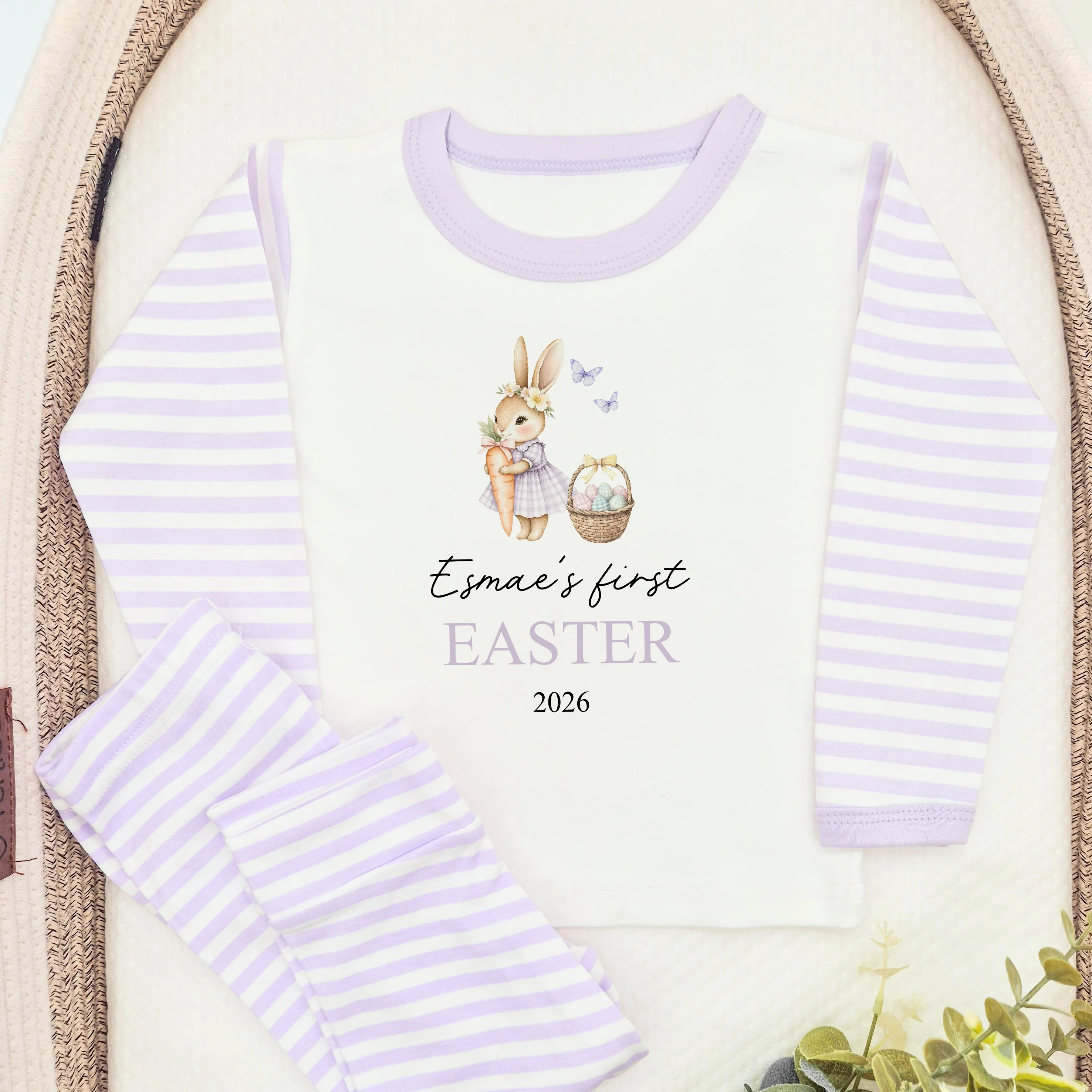 Personalised Purple Bunny My First Easter Pyjamas - Image 3