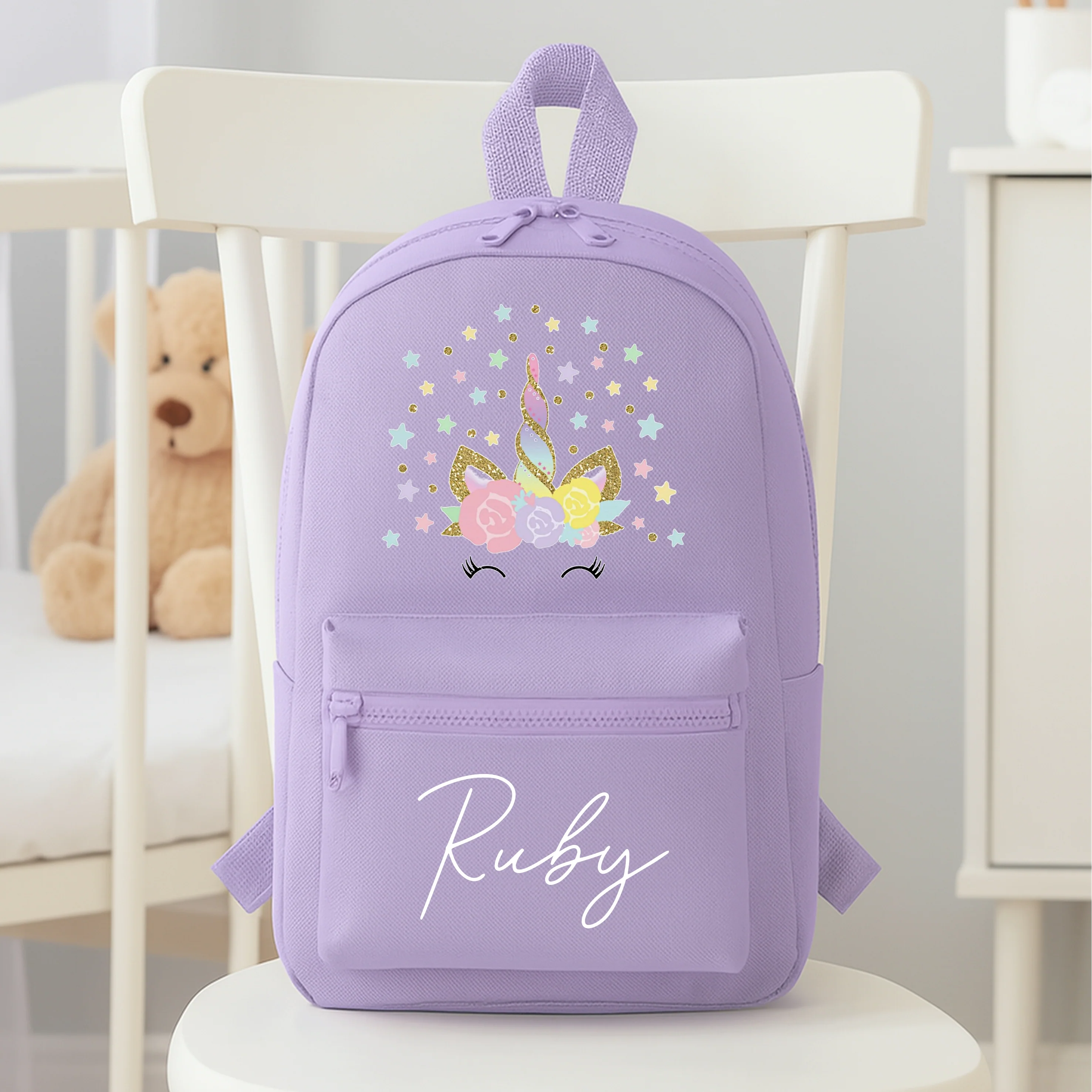 Personalised Rainbow Unicorn Backpack