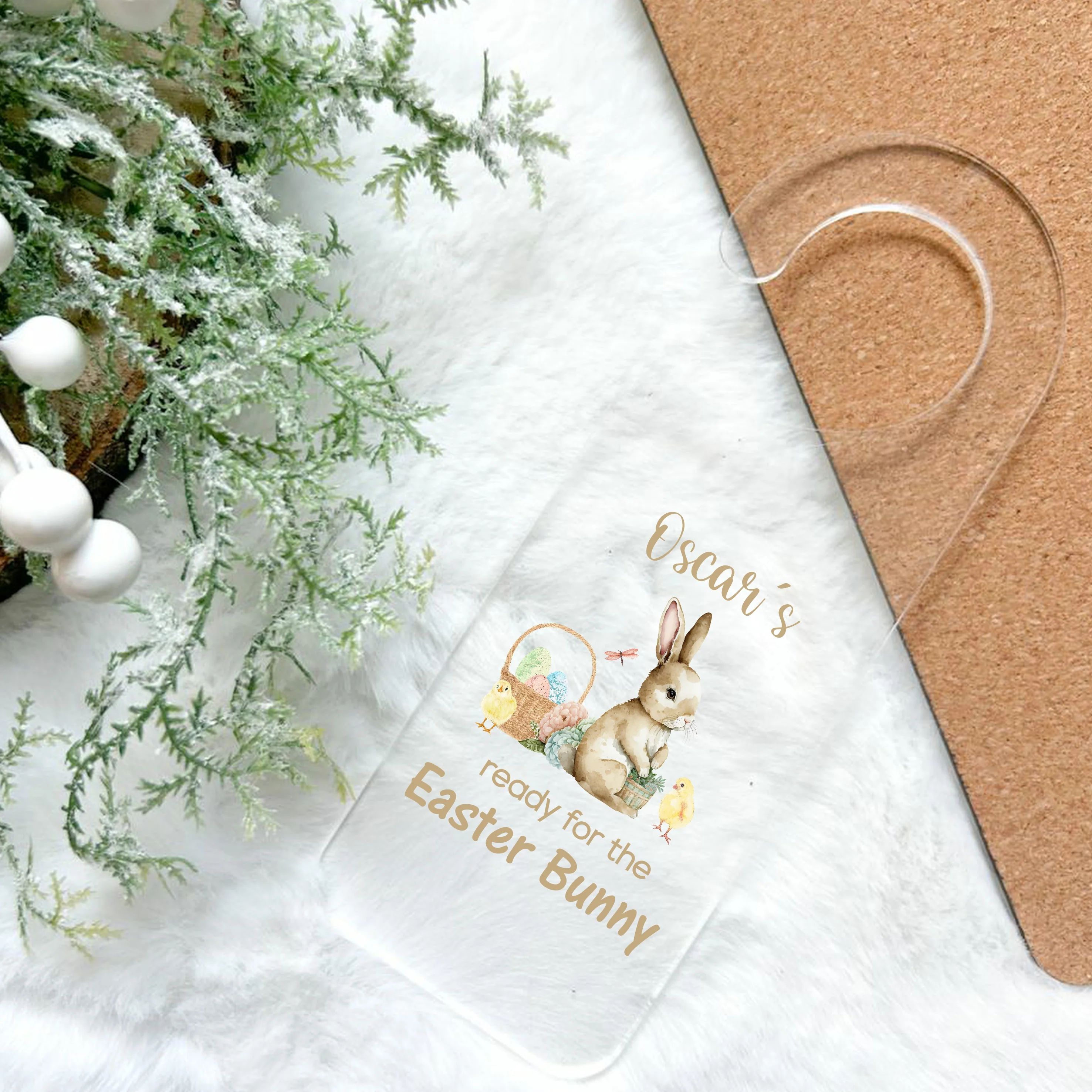 Personalised Ready For the Easter Bunny Door Sign - Image 2