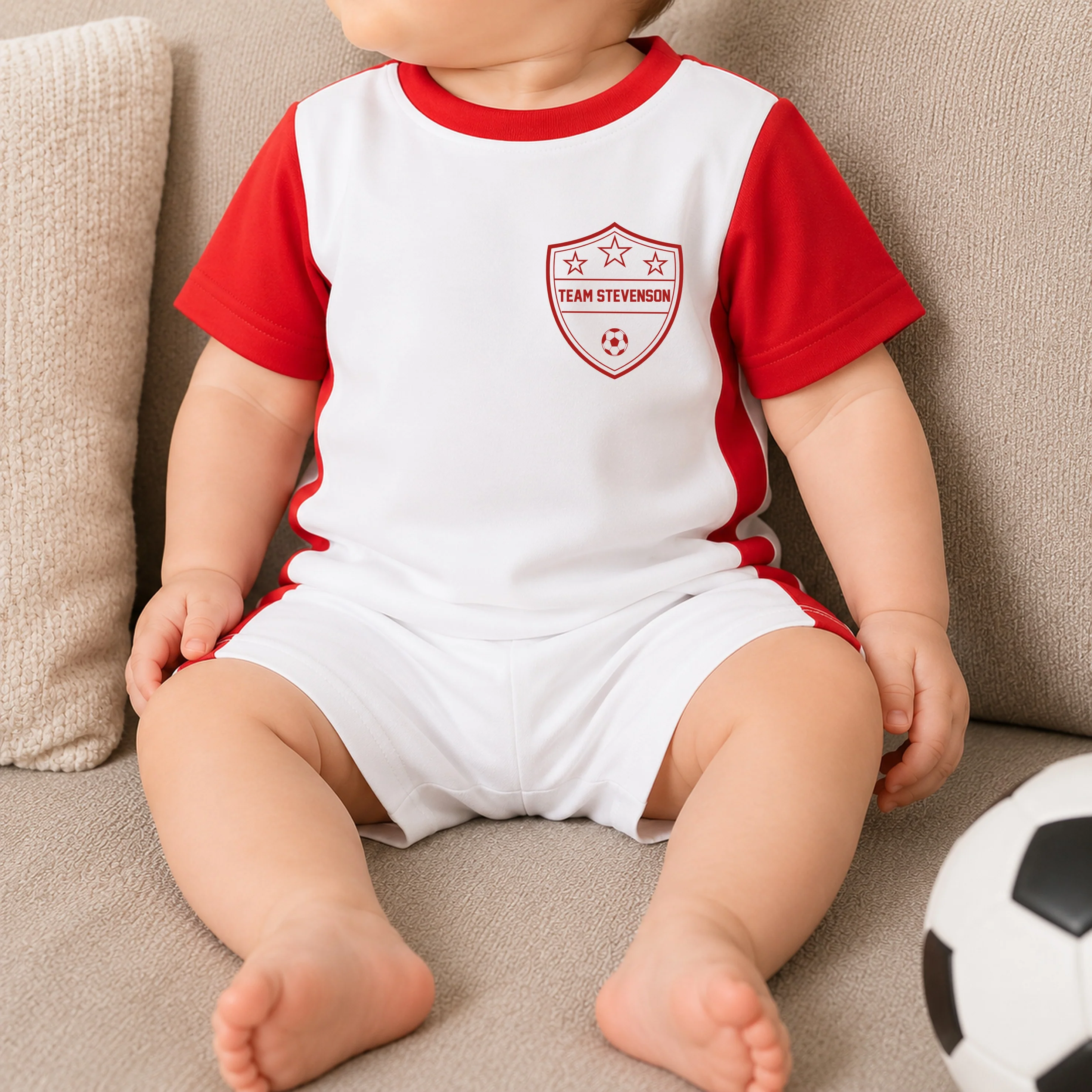 Personalised Red Badge Kids Football Set - Image 2