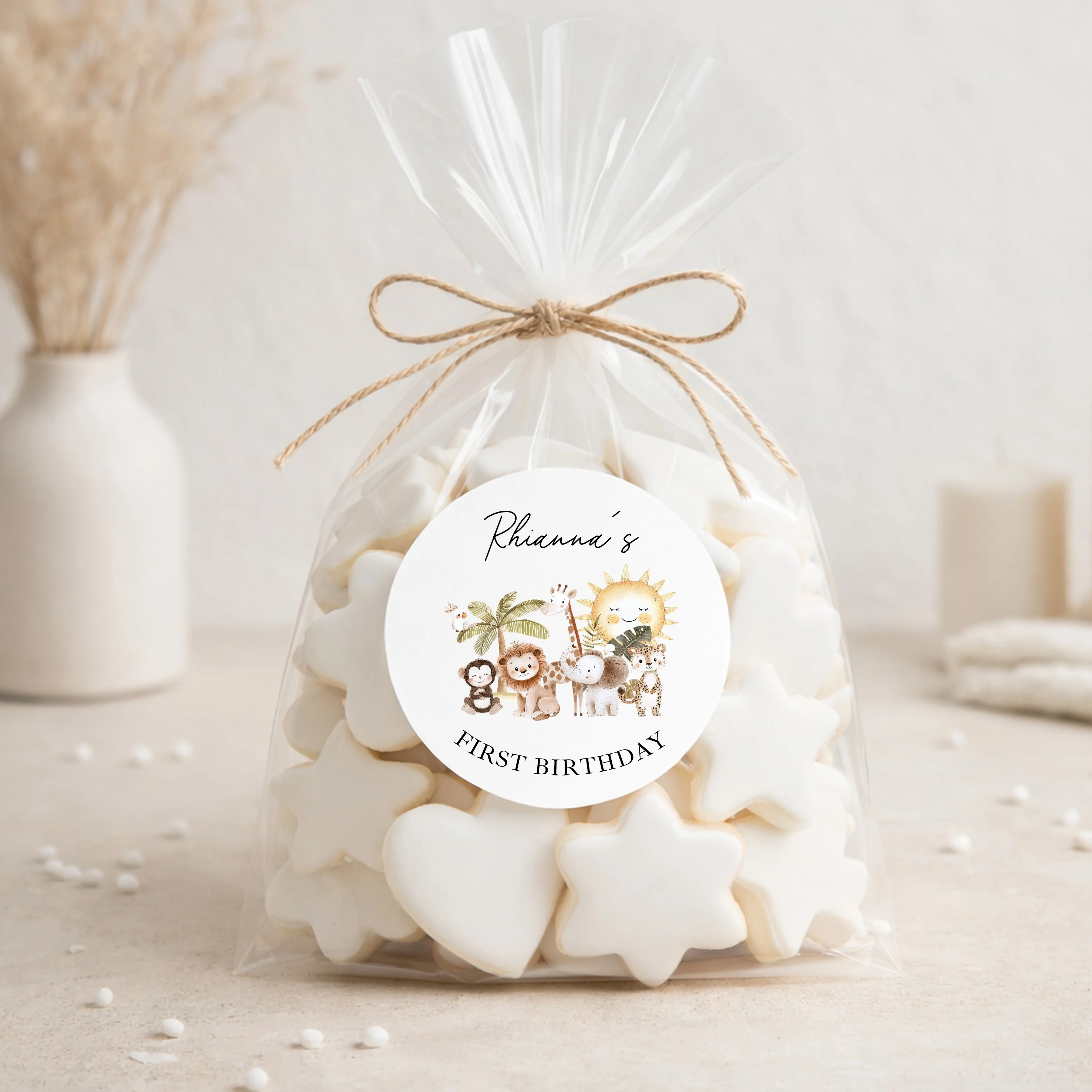 Personalised Safari Scene Birthday Stickers - Image 3