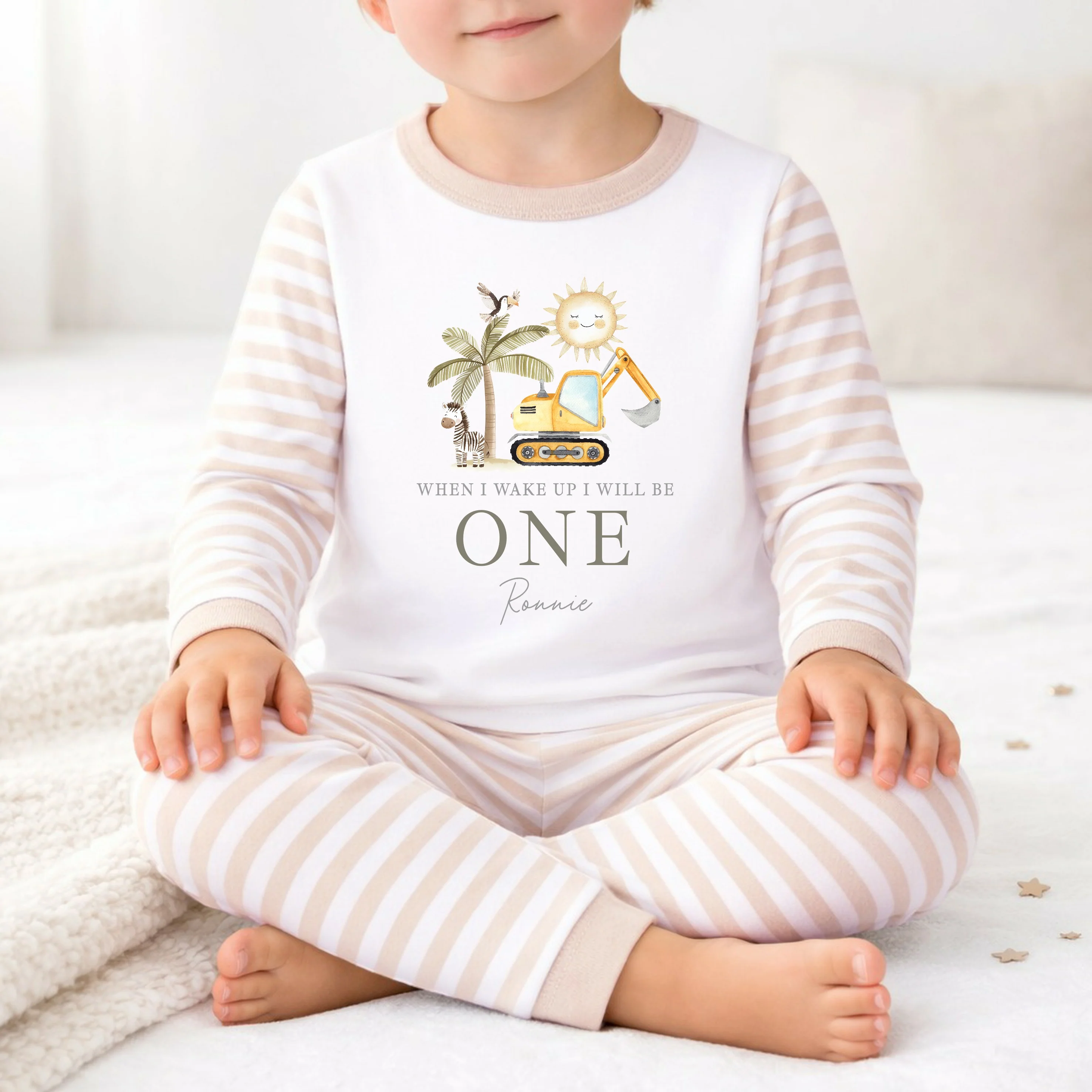 Personalised Sun Digger Any Age Birthday Pyjamas - Image 3
