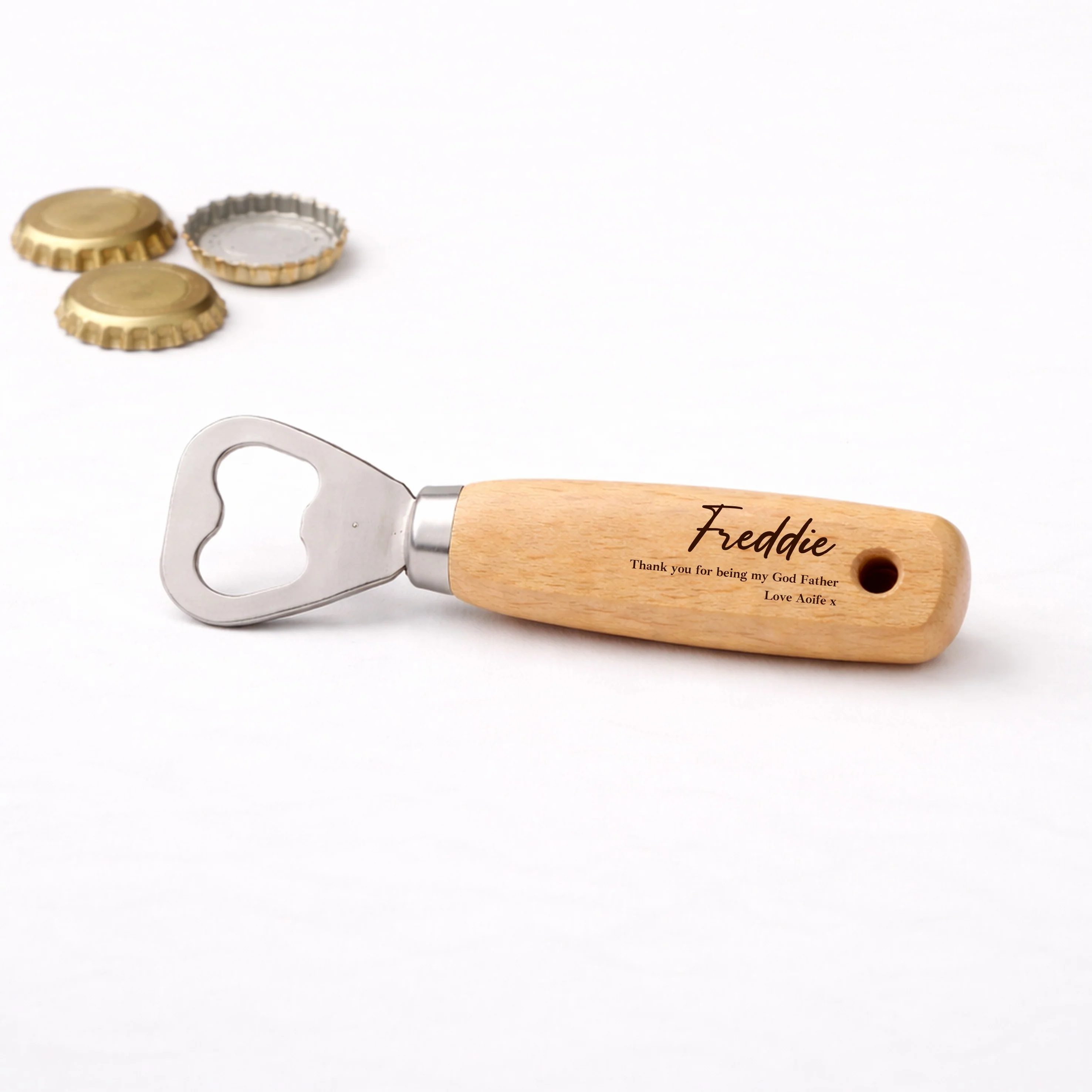 Personalised Thank You For Being My Godfather Engraved Bottle Opener - Image 4