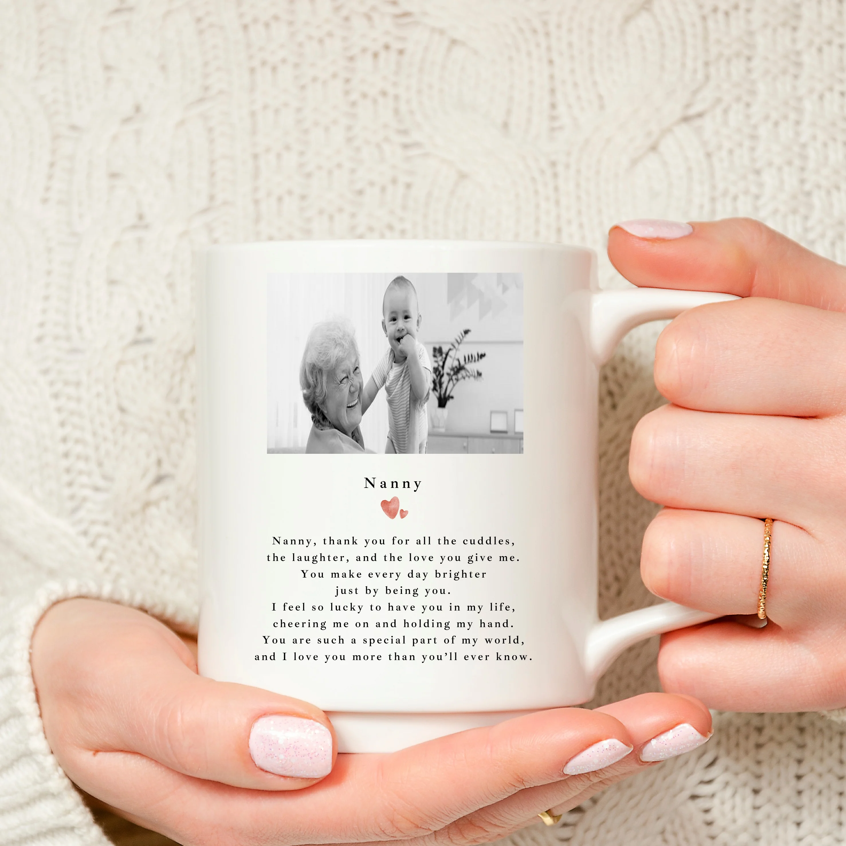 Personalised Thank You Nanny Photo Mug - Image 3