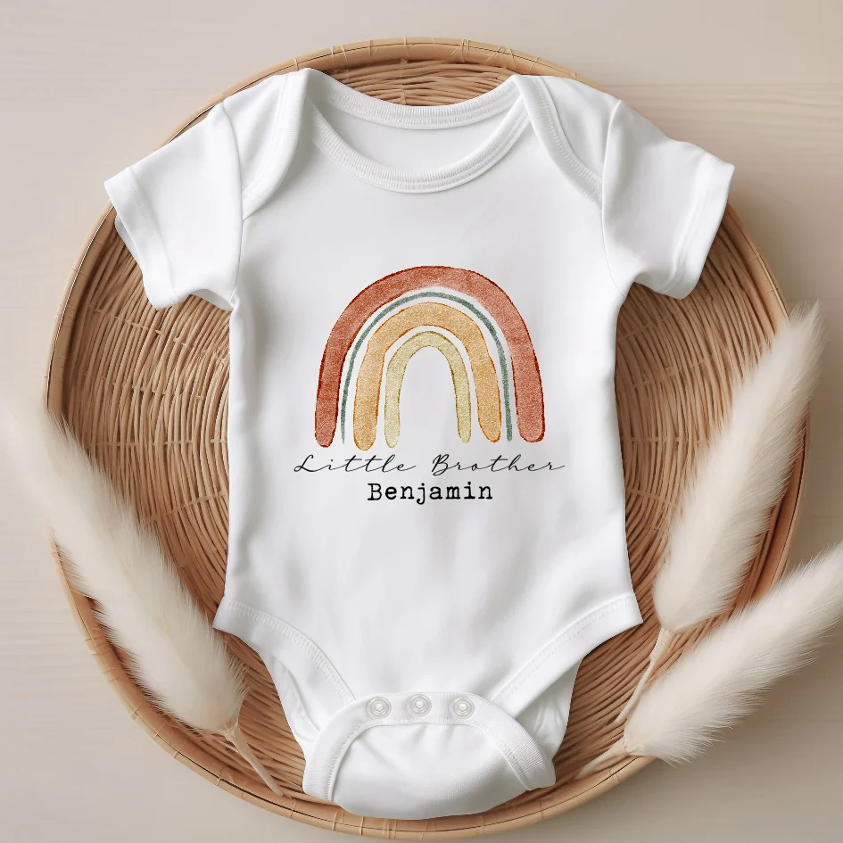 Personalised Unisex Rainbow Sibling Matching T-shirt/Vest - Image 3