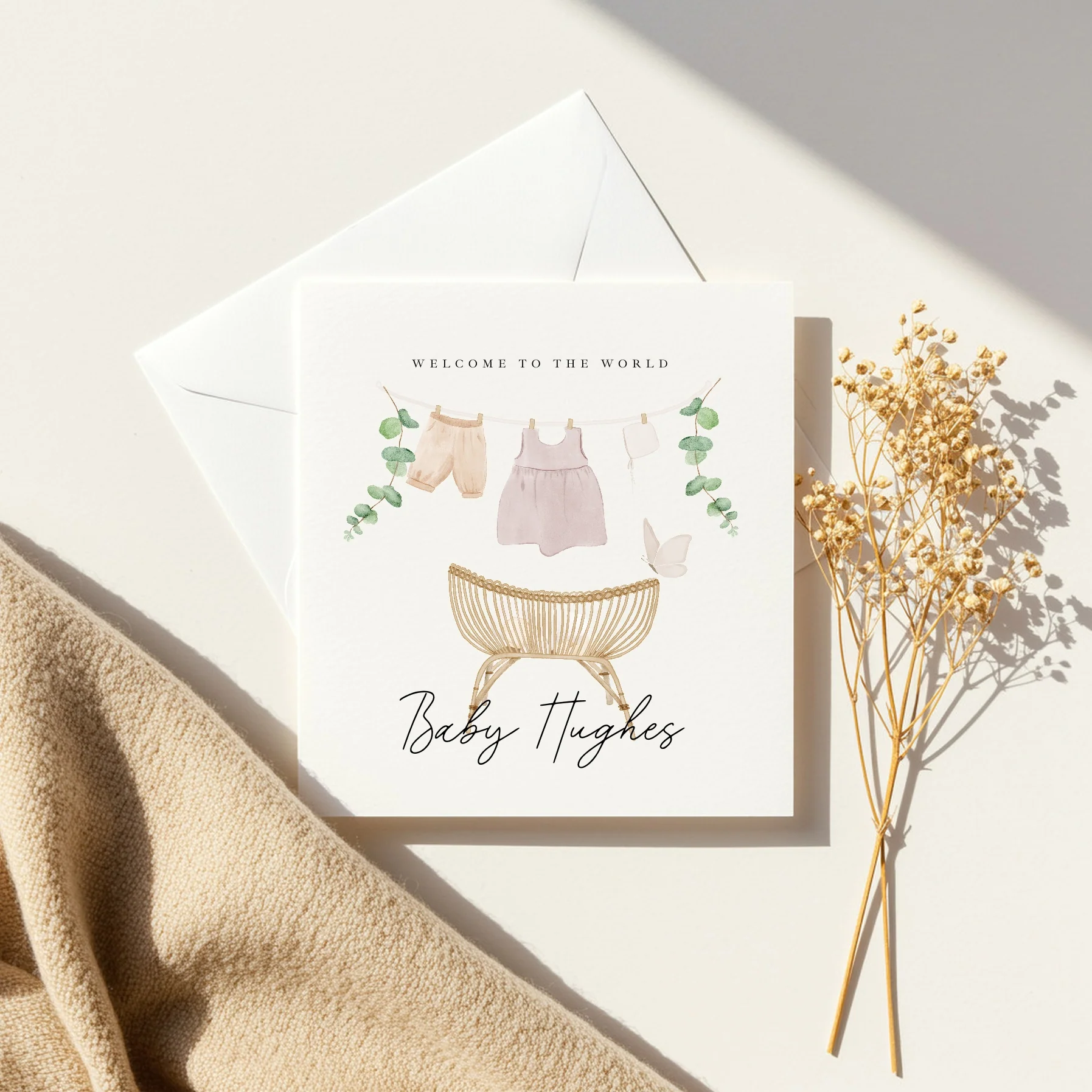 Personalised Welcome to the World Baby Shower Card - Image 2