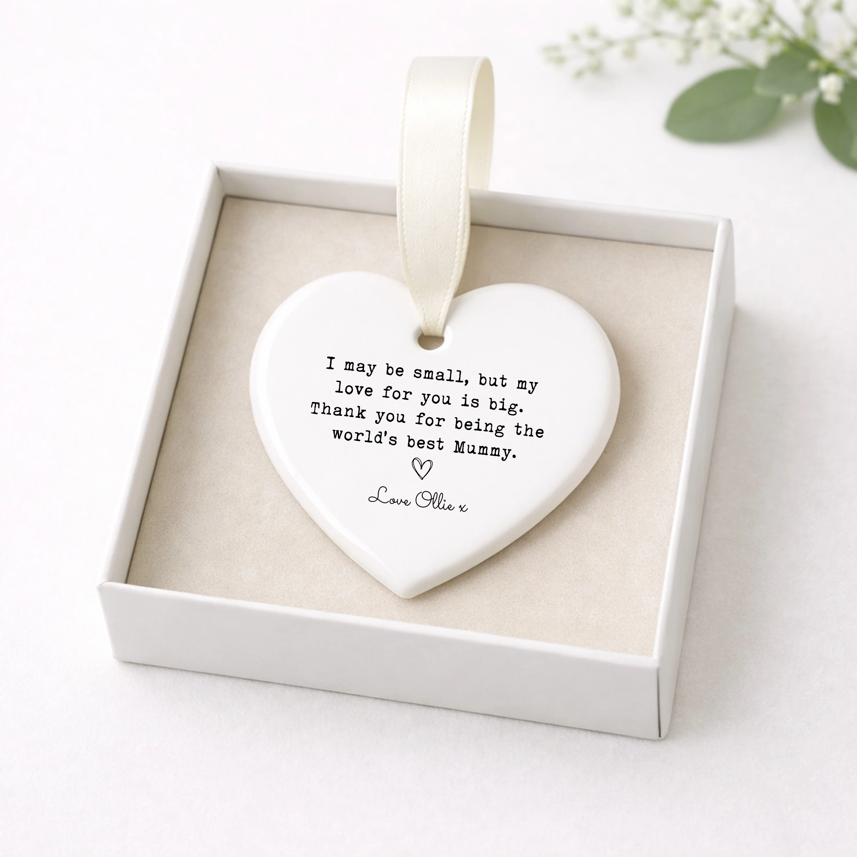 Personalised World's Best Mummy Ceramic Ornament