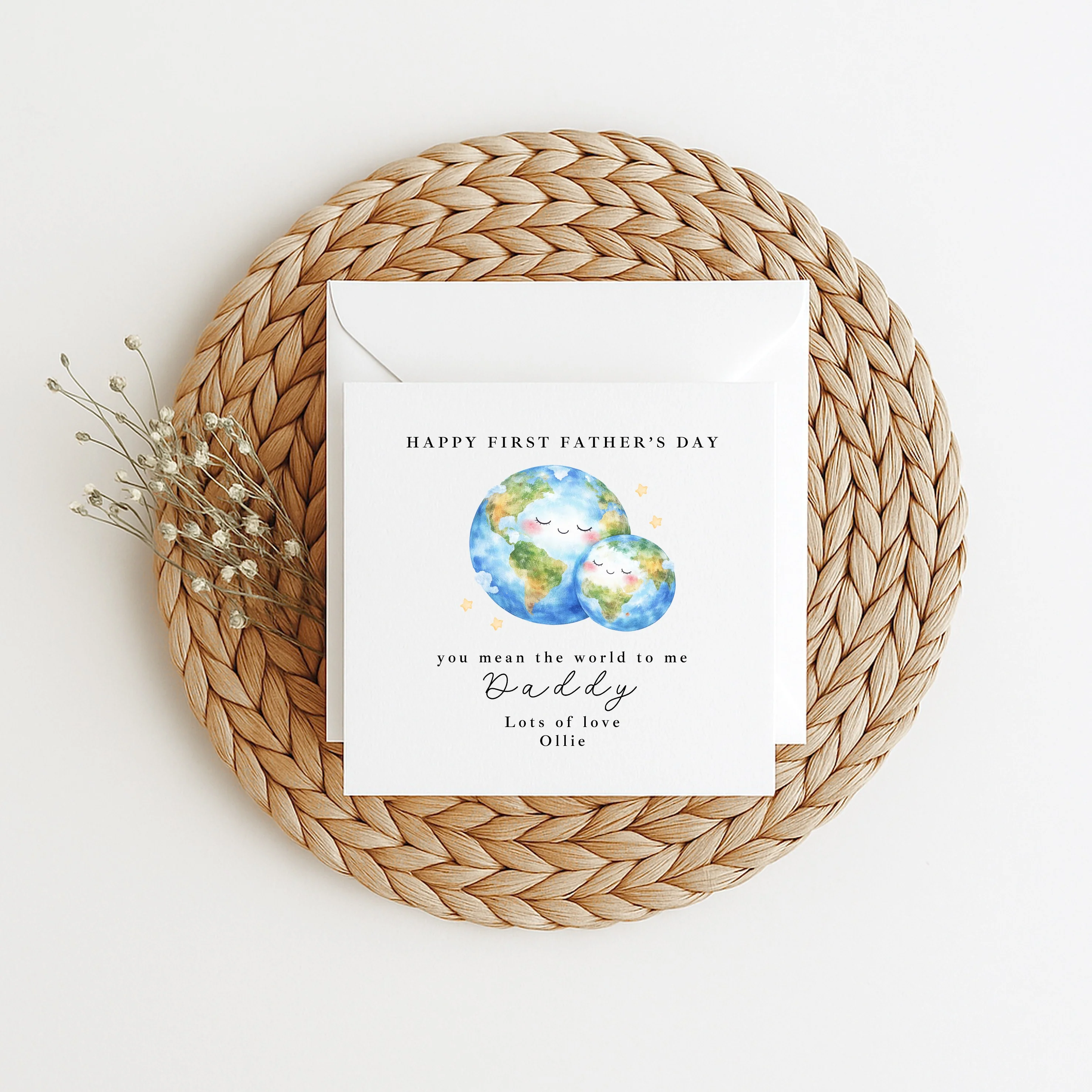 Personalised You Mean The World First Father's Day Card - Image 7