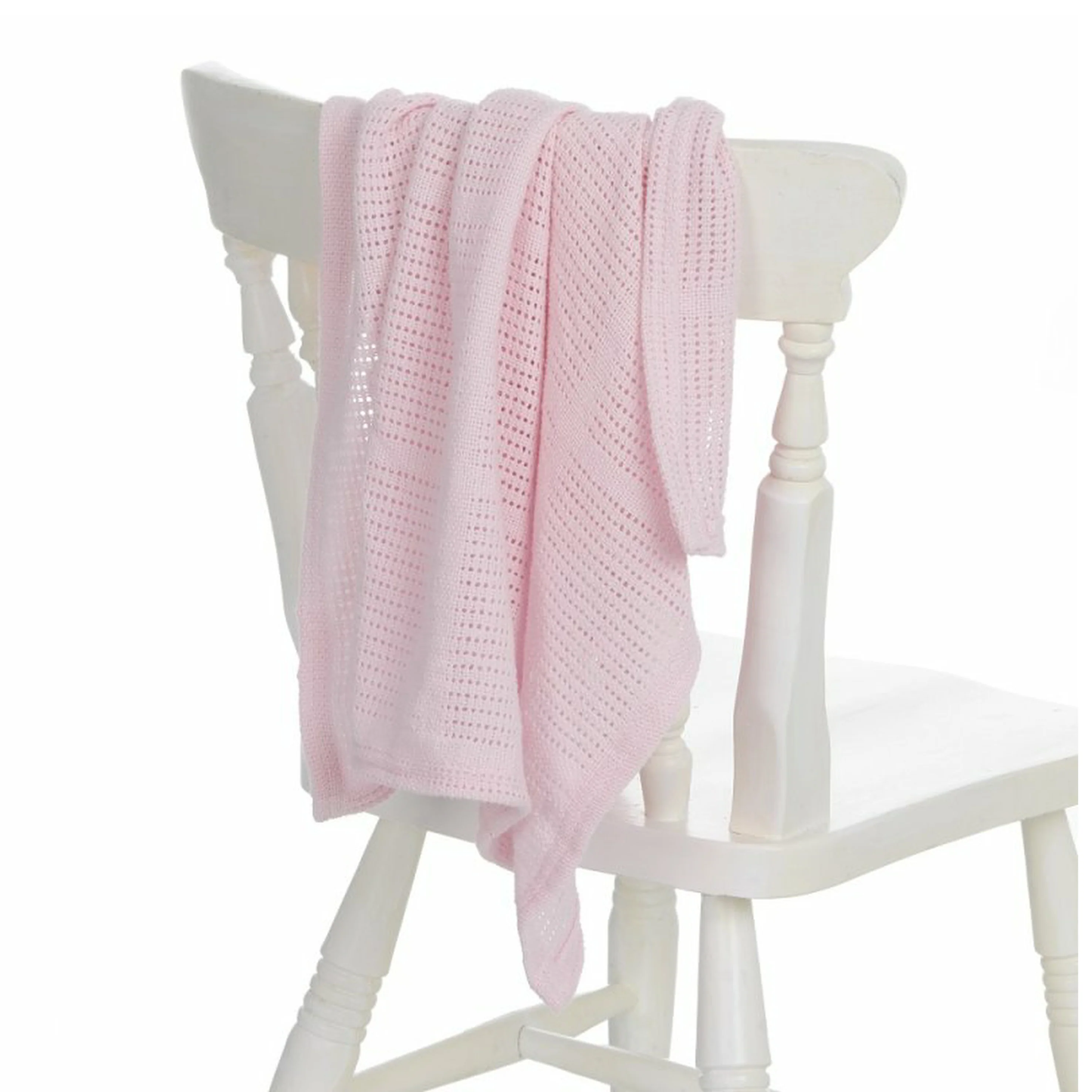 Pink Cellular Baby Blanket - Image 2