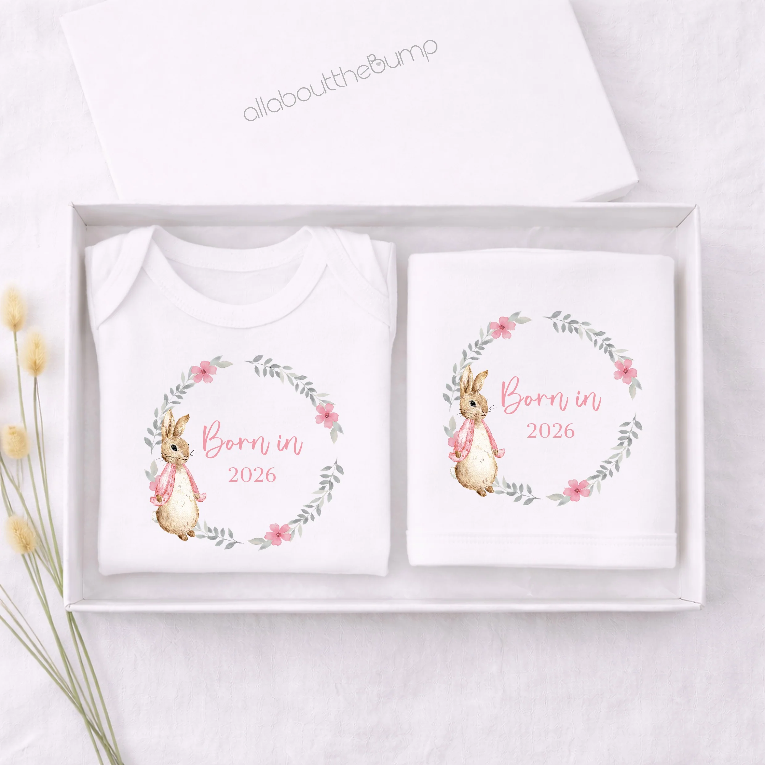 Pink Rabbit Born in 2026 Hamper Gift Set