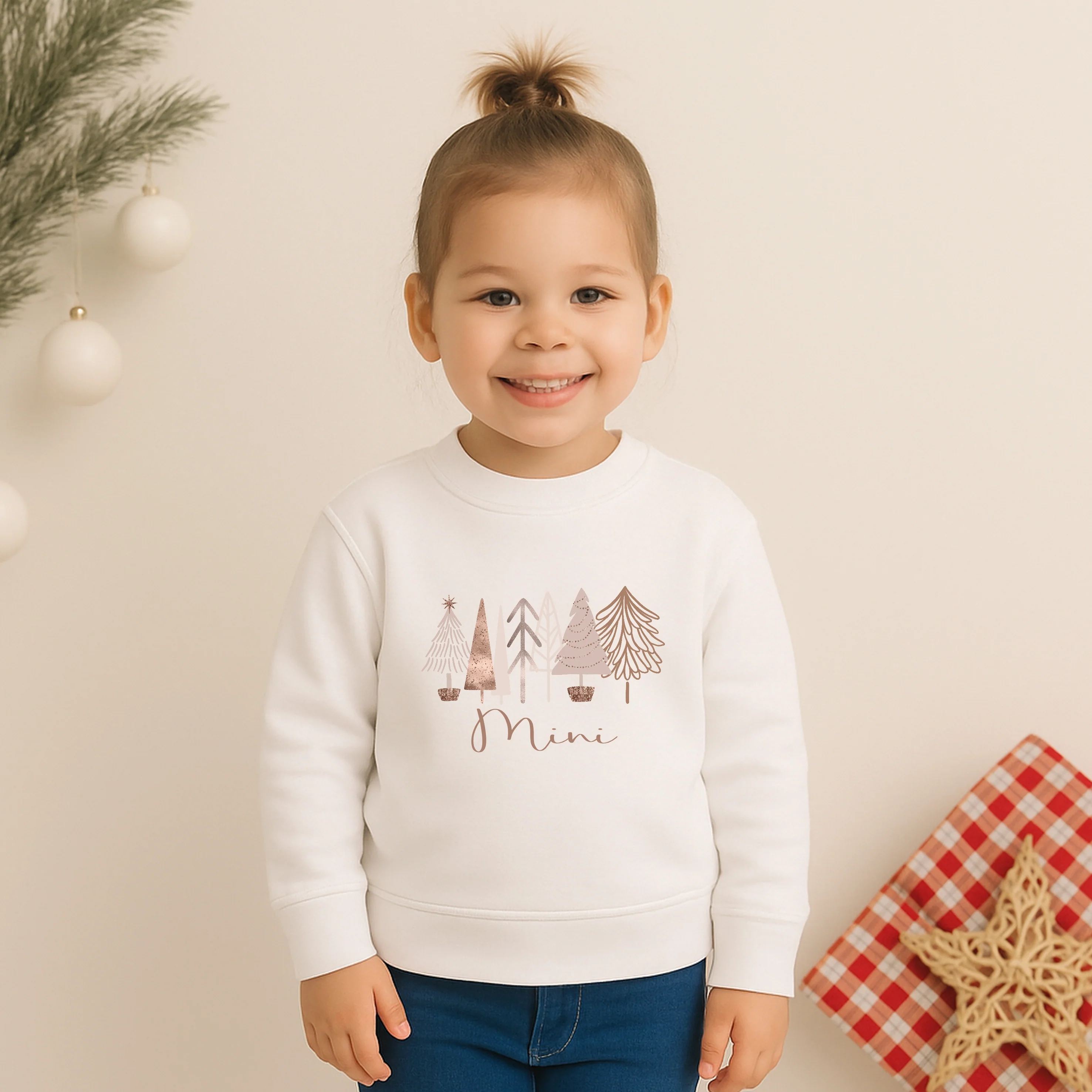 Rose Gold Christmas Tree Mum & Mini Sweatshirts - Image 5