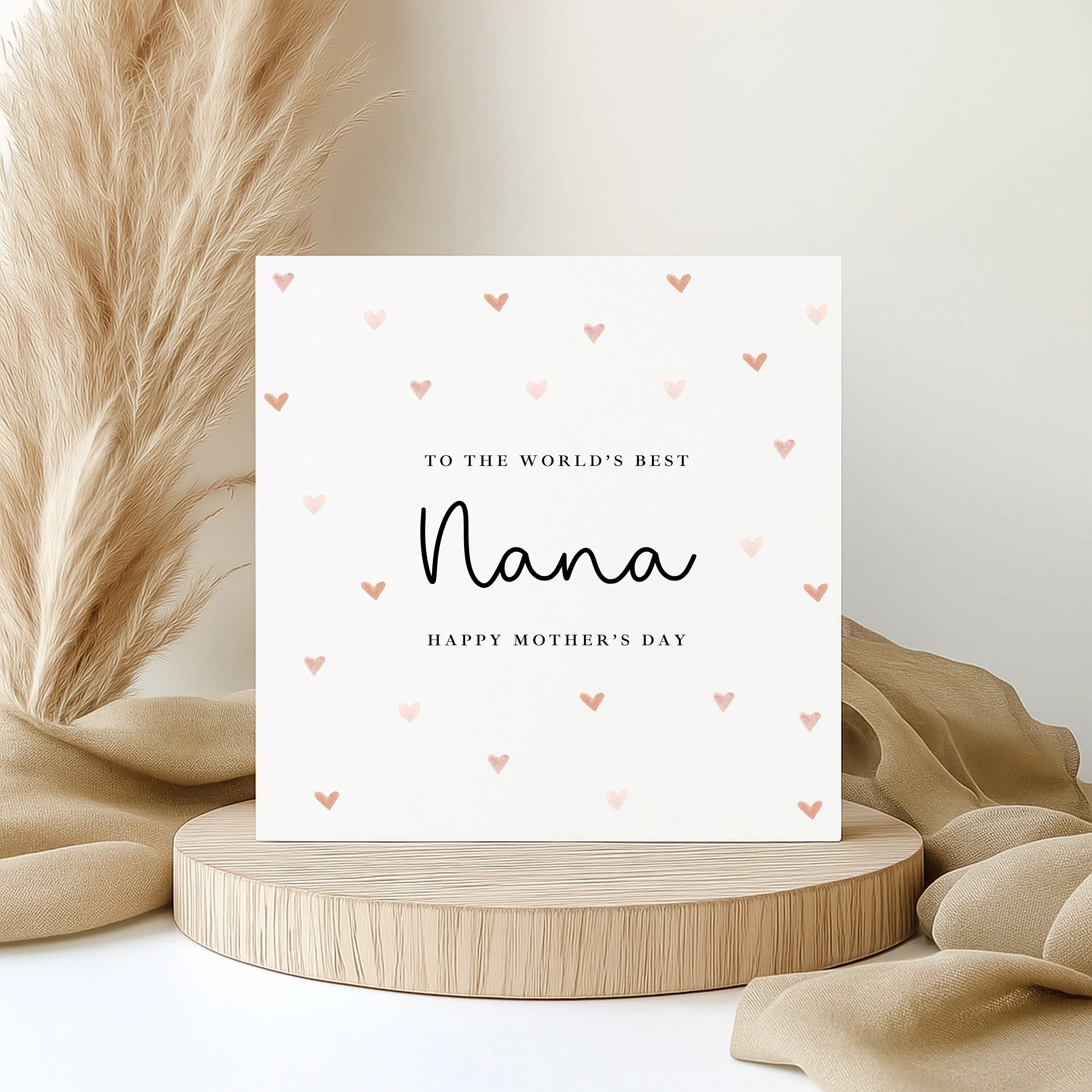 World's Best Nana Hearts Mother's Day Card - Image 3